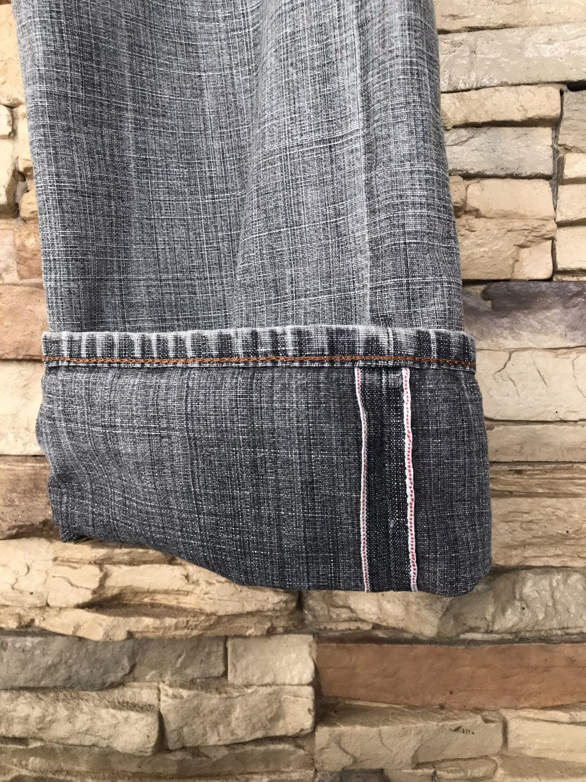 Edwin Vintage EDWIN 505ZX Selvedge Distressed Jeans Size US 32 / EU 48 - 2 Thumbnail
