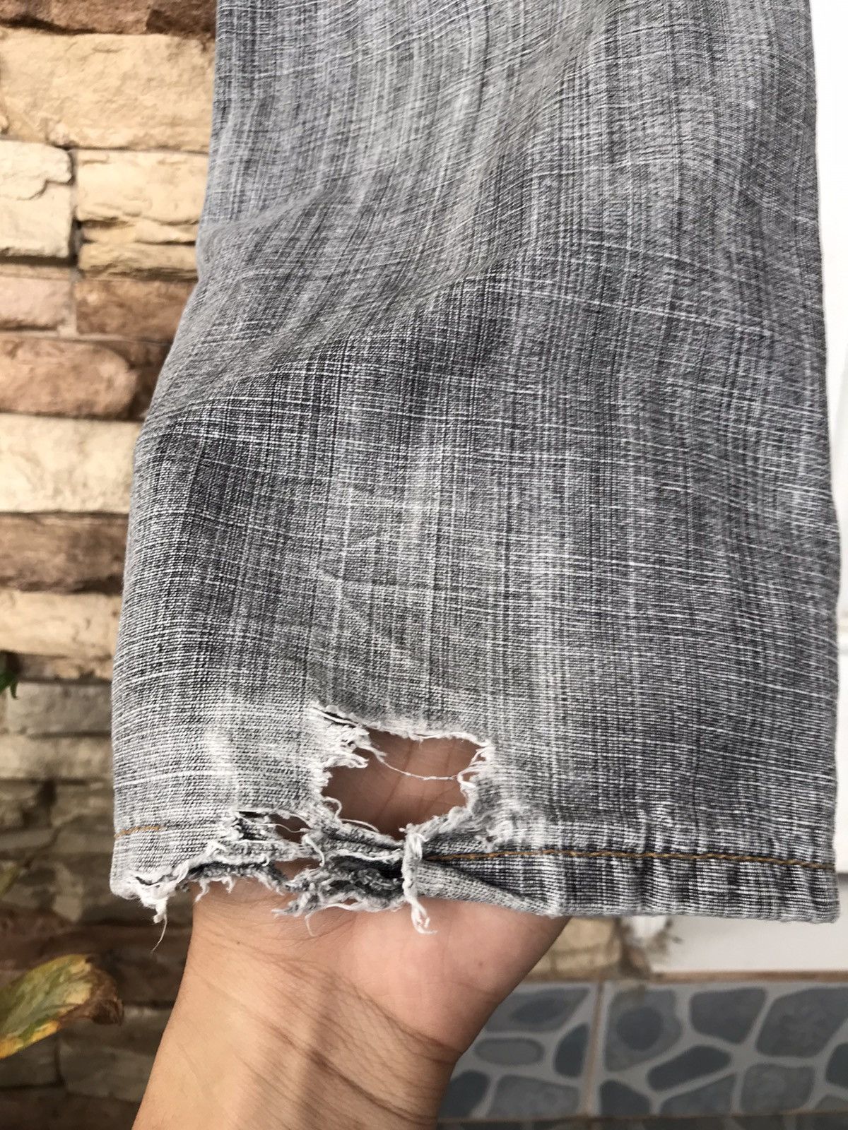 Edwin Vintage EDWIN 505ZX Selvedge Distressed Jeans Size US 32 / EU 48 - 12 Thumbnail