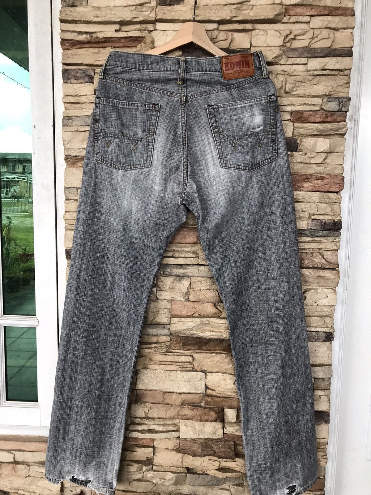 Edwin Vintage EDWIN 505ZX Selvedge Distressed Jeans Size US 32 / EU 48 - 3 Thumbnail