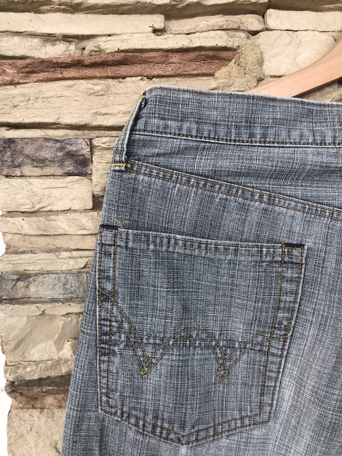 Edwin Vintage EDWIN 505ZX Selvedge Distressed Jeans Size US 32 / EU 48 - 8 Thumbnail