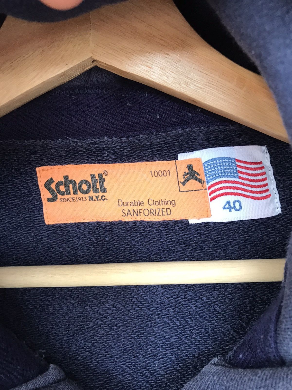 Schott × Vintage Distressed Schott Usa Sweater Hoodies Size US M / EU 48-50 / 2 - 9 Thumbnail