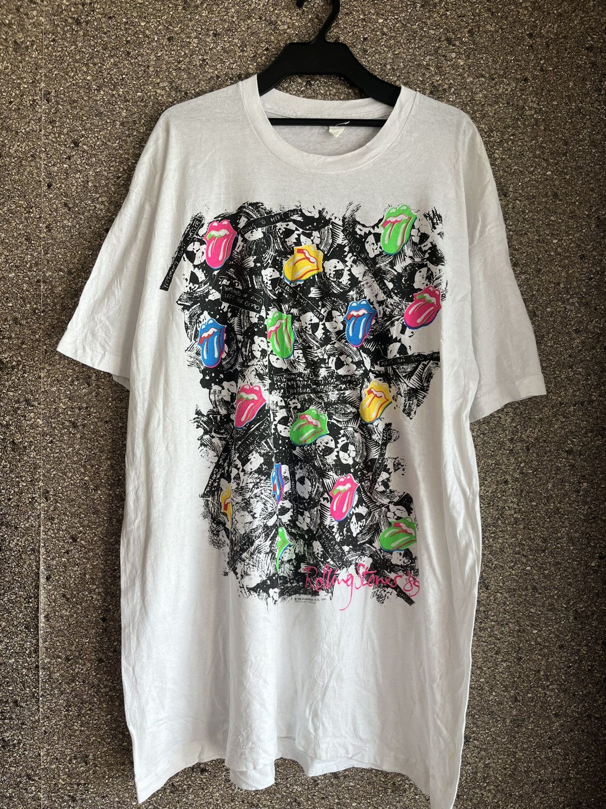 image of Made In USA x Vintage Rolling Stones Ft85 in White, Men's (Size XL)