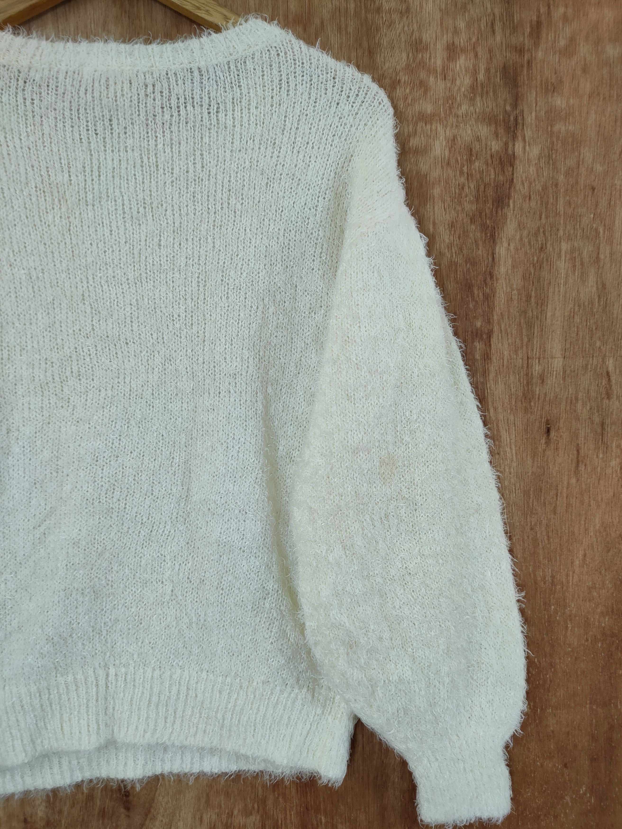 Aran Isles Knitwear × Japanese Brand Japan fur shaggy mohair knitwear sweatshirt #46-582 Size US S / EU 44-46 / 1 - 8 Thumbnail
