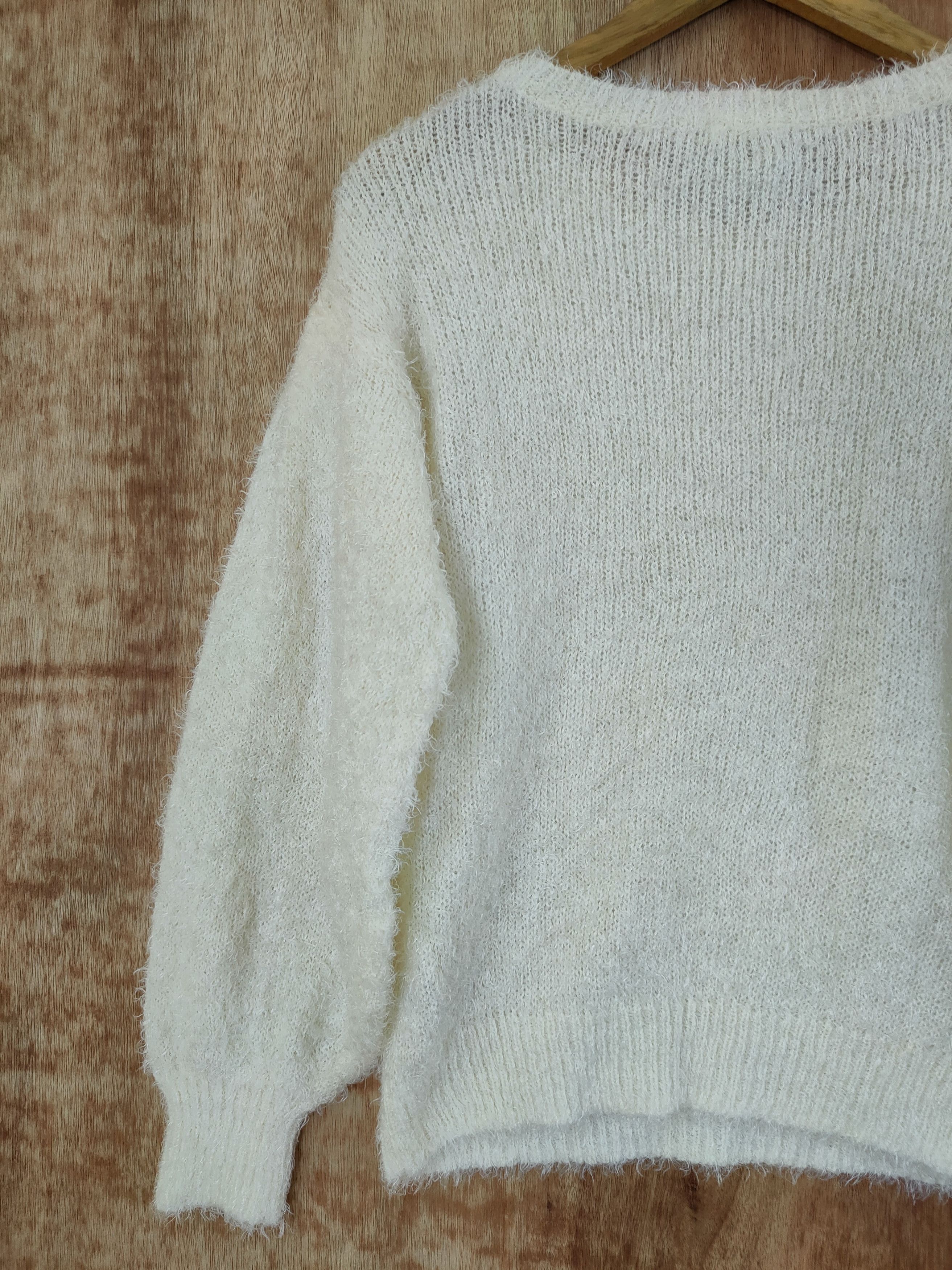 Aran Isles Knitwear × Japanese Brand Japan fur shaggy mohair knitwear sweatshirt #46-582 Size US S / EU 44-46 / 1 - 7 Thumbnail