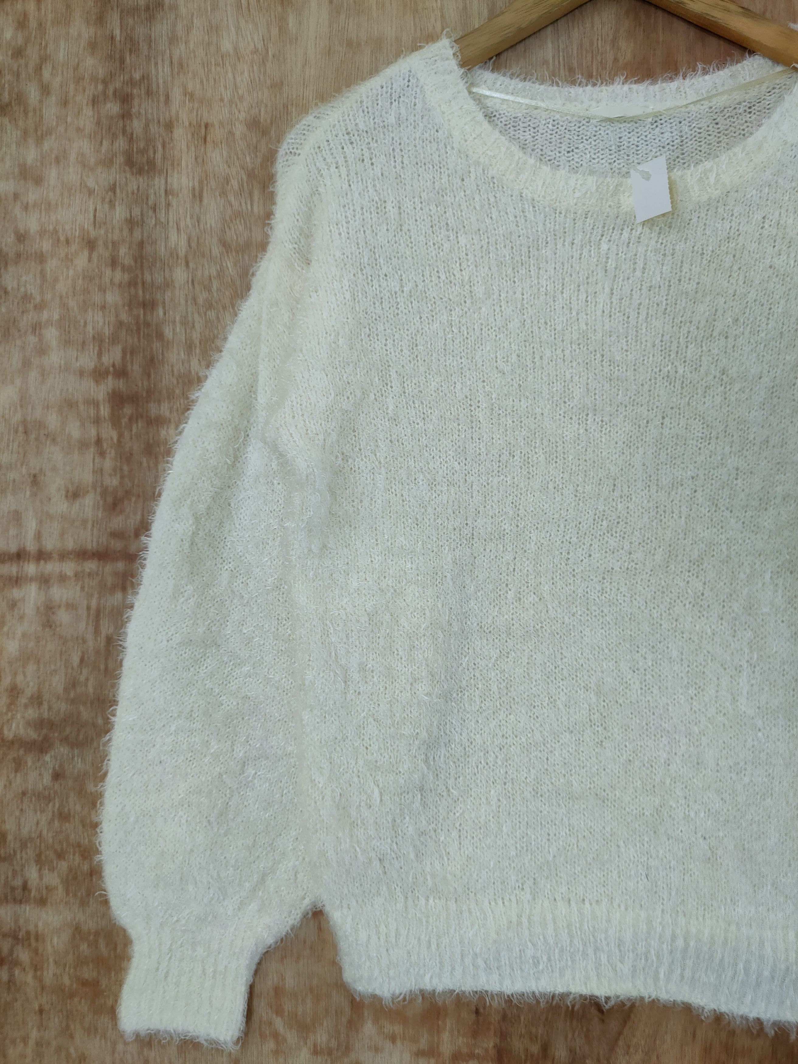 Aran Isles Knitwear × Japanese Brand Japan fur shaggy mohair knitwear sweatshirt #46-582 Size US S / EU 44-46 / 1 - 2 Thumbnail