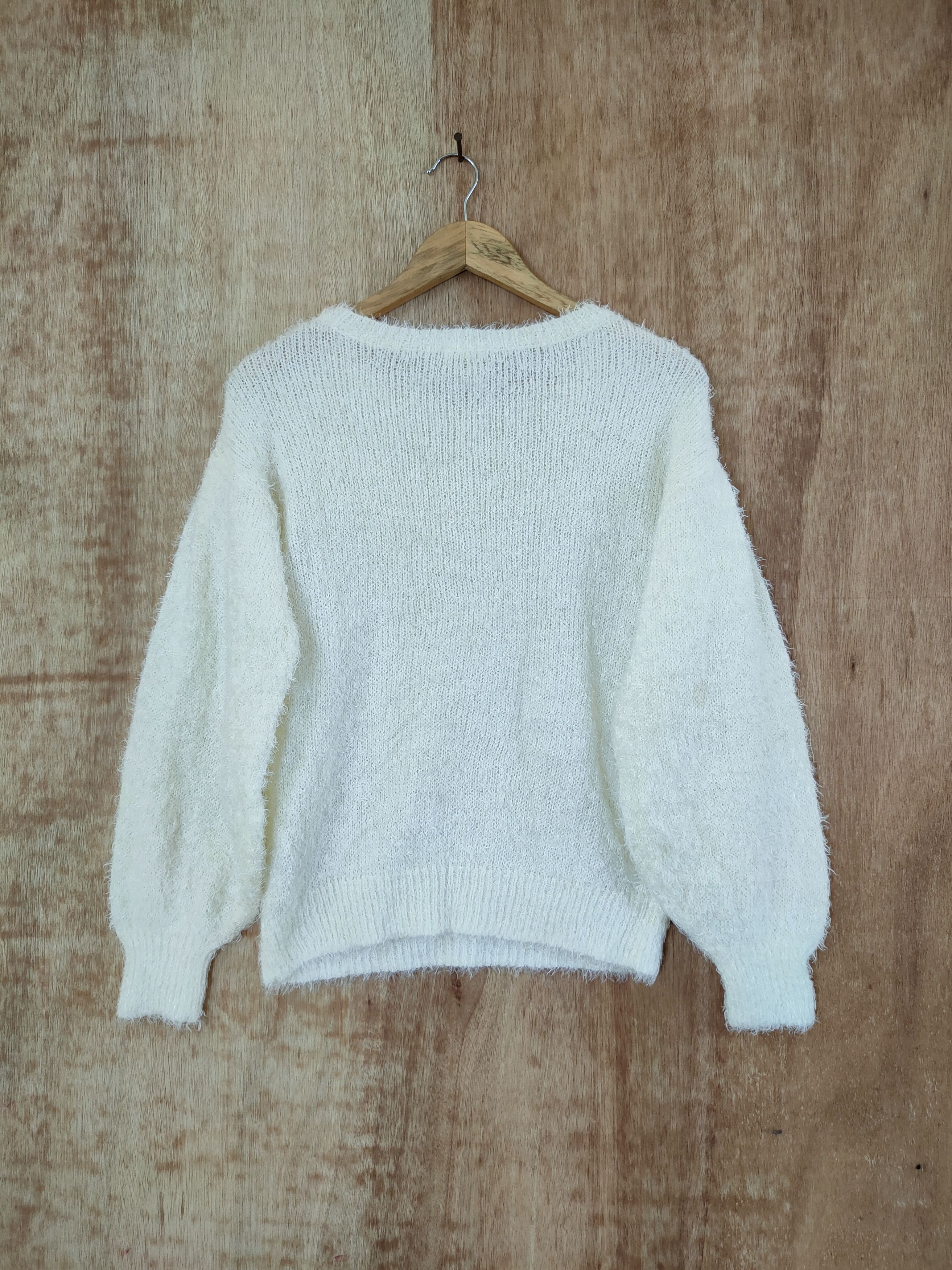 Aran Isles Knitwear × Japanese Brand Japan fur shaggy mohair knitwear sweatshirt #46-582 Size US S / EU 44-46 / 1 - 6 Thumbnail