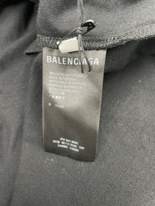 Balenciaga Torn Destroyed Sporty B Tee | Grailed