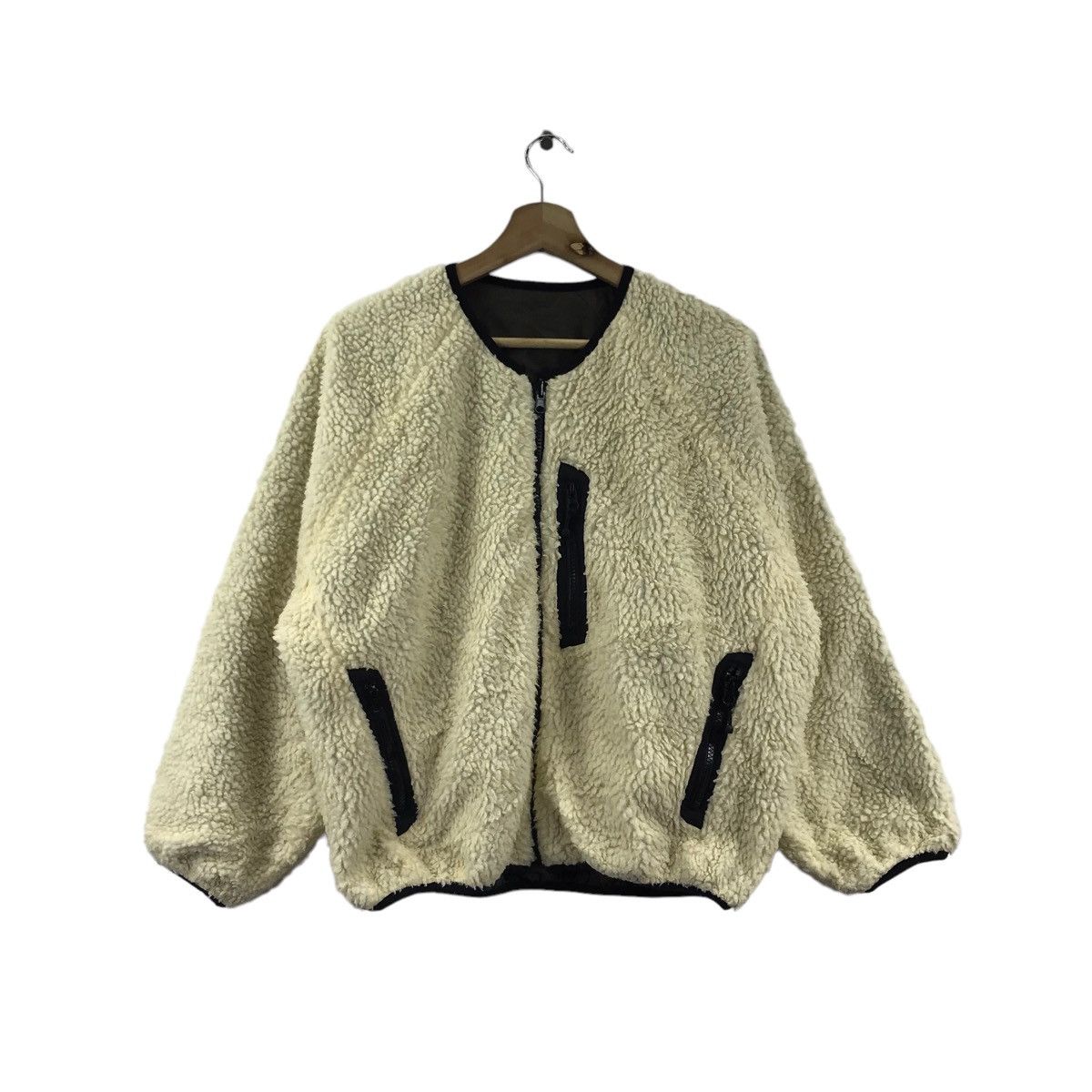 Vintage FREAK STORE REVERSIBLE Deep Pile Sherpa FleeceZipper Sweater Size US XL / EU 56 / 4 - 1 Thumbnail