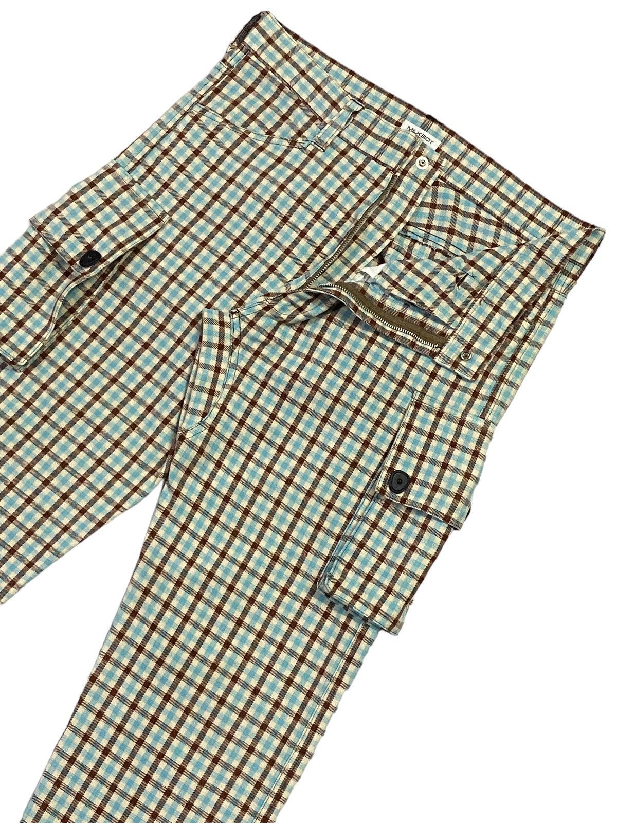 20471120 × Beauty Beast × Japanese Brand Milk Boy Flap Pocket Side Plaid Pants Size US 31 - 15 Thumbnail