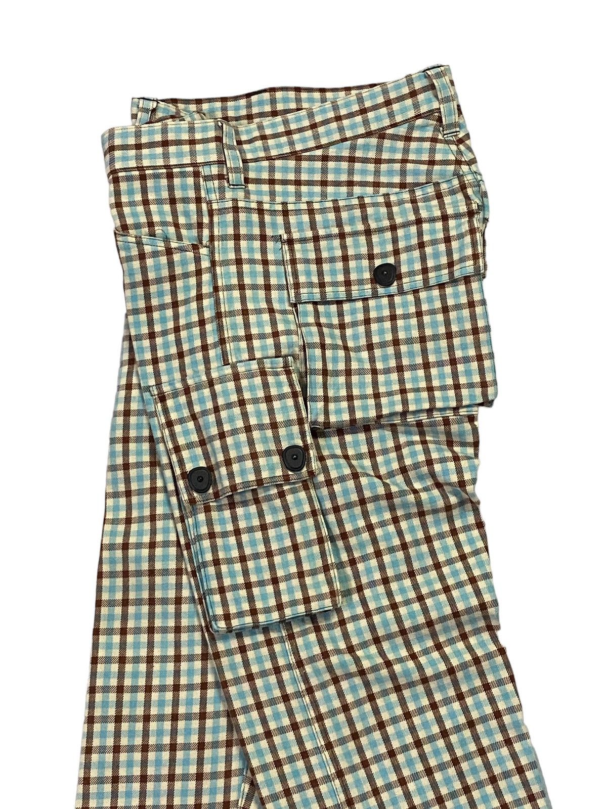 20471120 × Beauty Beast × Japanese Brand Milk Boy Flap Pocket Side Plaid Pants Size US 31 - 23 Thumbnail