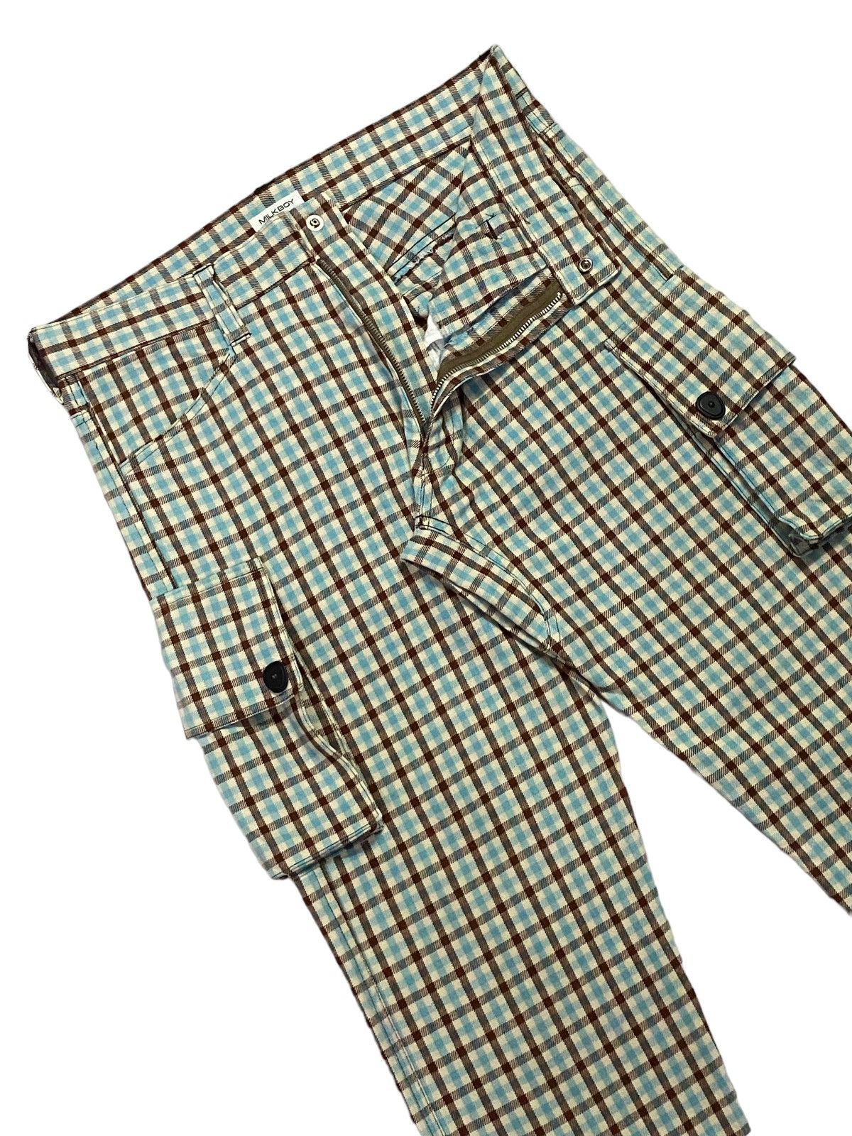 20471120 × Beauty Beast × Japanese Brand Milk Boy Flap Pocket Side Plaid Pants Size US 31 - 18 Thumbnail