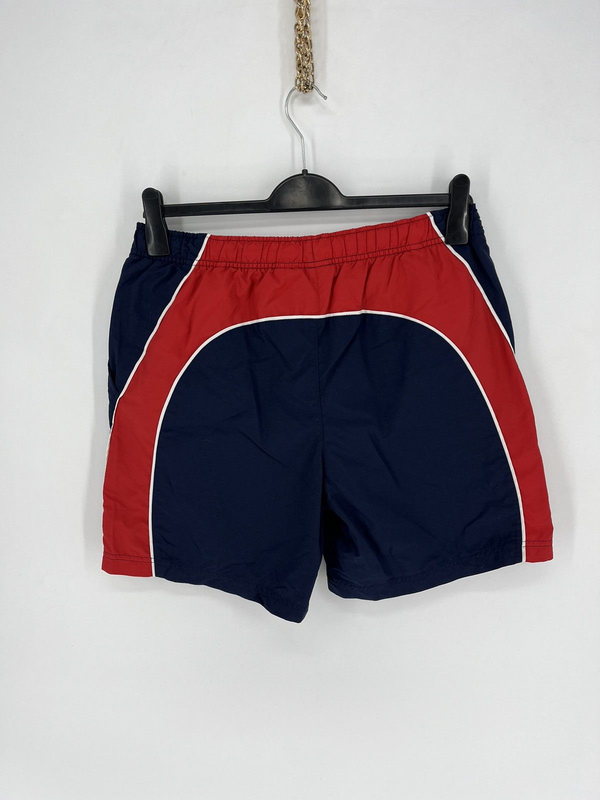 Nike × Vintage 90s Vintage Nike Black Nylon Mini Swoosh Shorts Travis Style Size US 34 / EU 50 - 10 Thumbnail