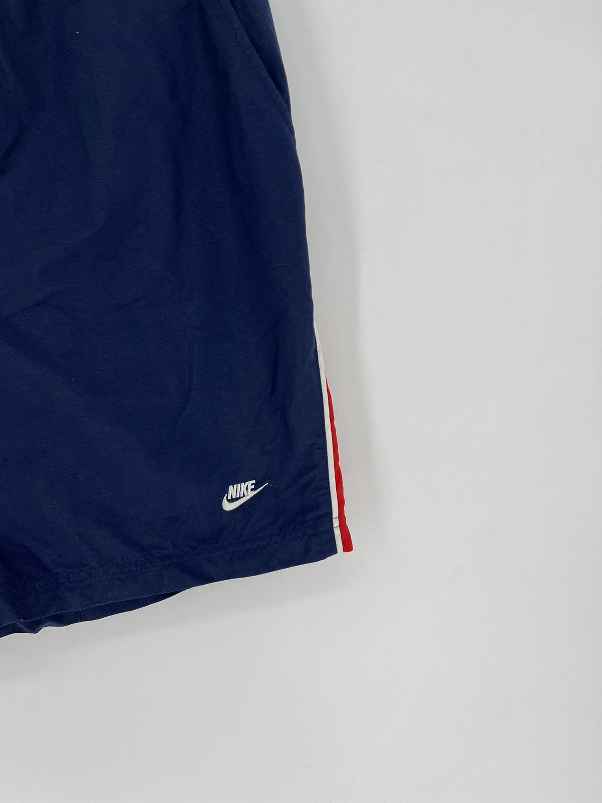 Nike × Vintage 90s Vintage Nike Black Nylon Mini Swoosh Shorts Travis Style Size US 34 / EU 50 - 5 Thumbnail