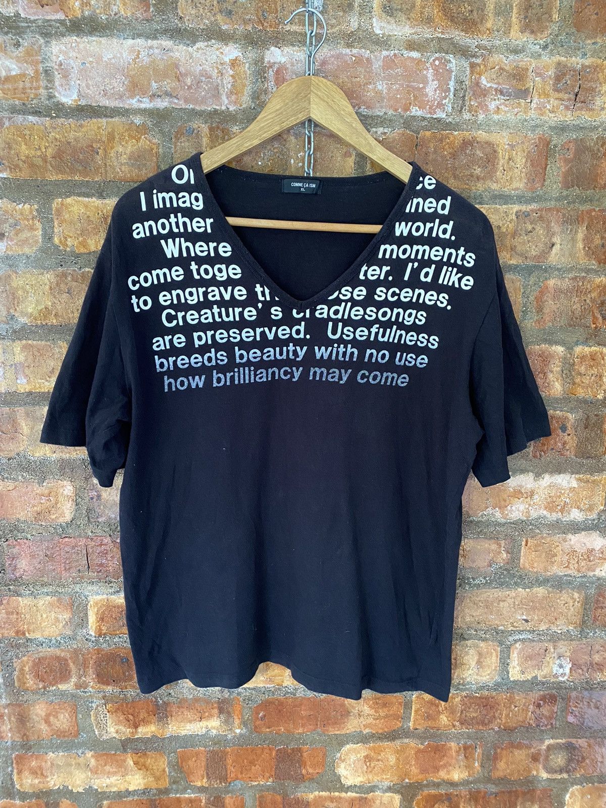 Tornado Mart V Neck Gradian Poem tee COMME ÇA Size US L / EU 52-54 / 3 - 3 Thumbnail