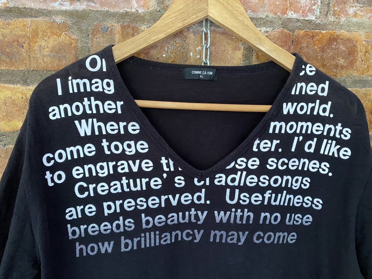 Tornado Mart V Neck Gradian Poem tee COMME ÇA Size US L / EU 52-54 / 3 - 5 Thumbnail