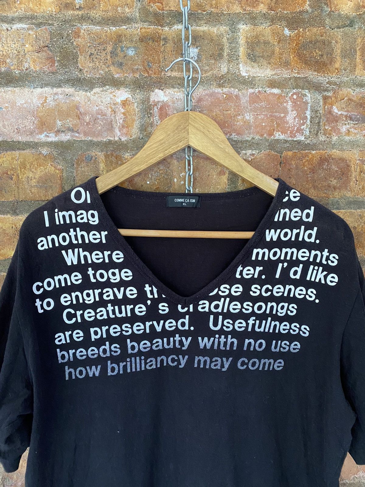 Tornado Mart V Neck Gradian Poem tee COMME ÇA Size US L / EU 52-54 / 3 - 4 Thumbnail