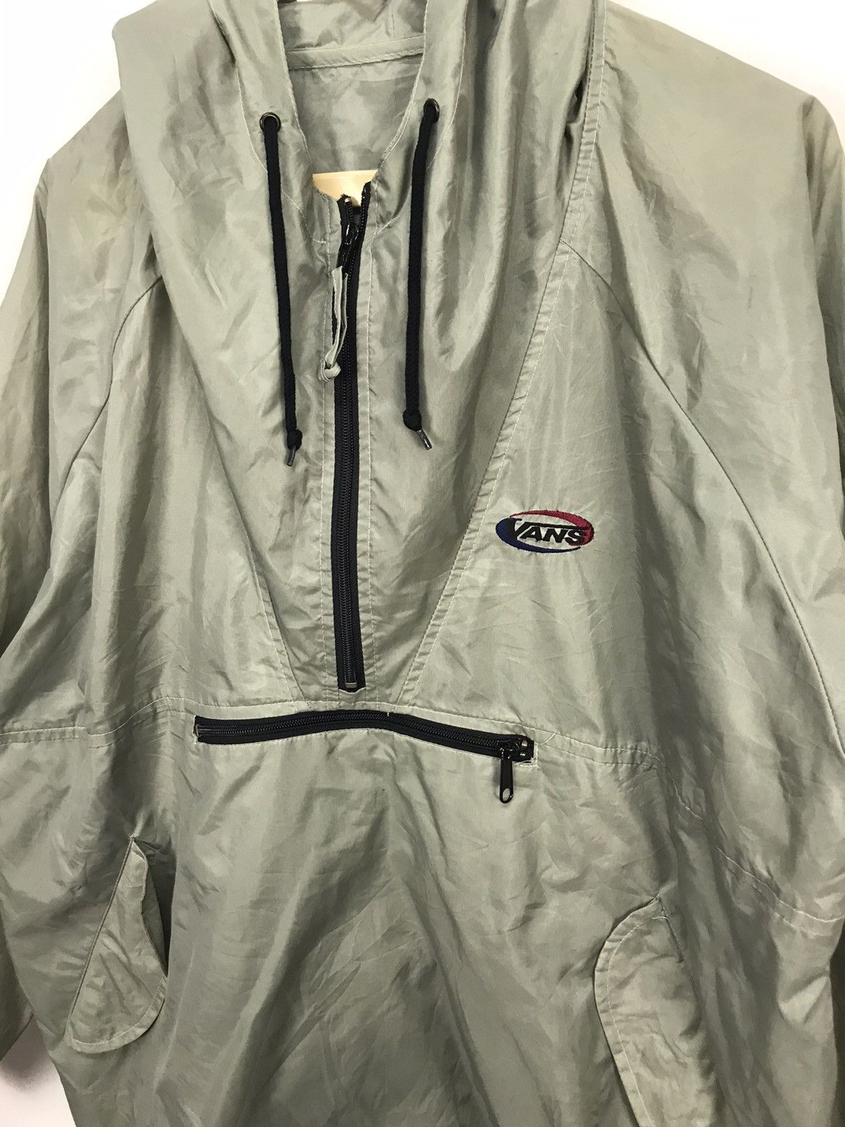 Japanese Brand Vans windbreaker half zipper hoodie Size US L / EU 52-54 / 3 - 3 Thumbnail