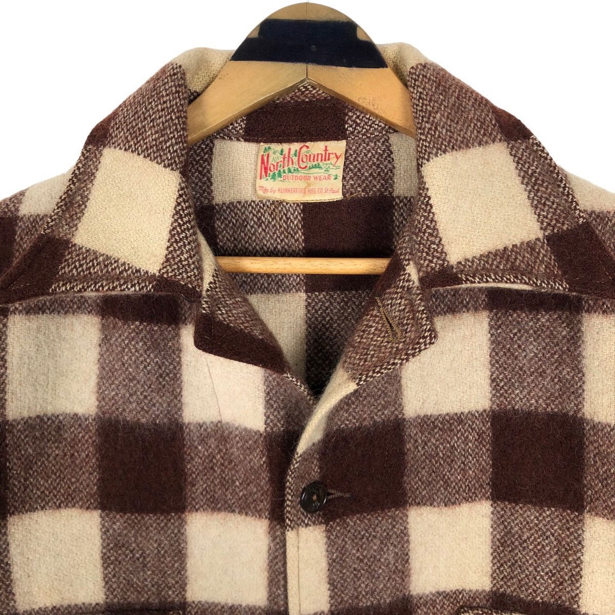 Flannel Vintage 90s North Country Wool Flannel Jacket Plaid Size US L / EU 52-54 / 3 - 6 Thumbnail
