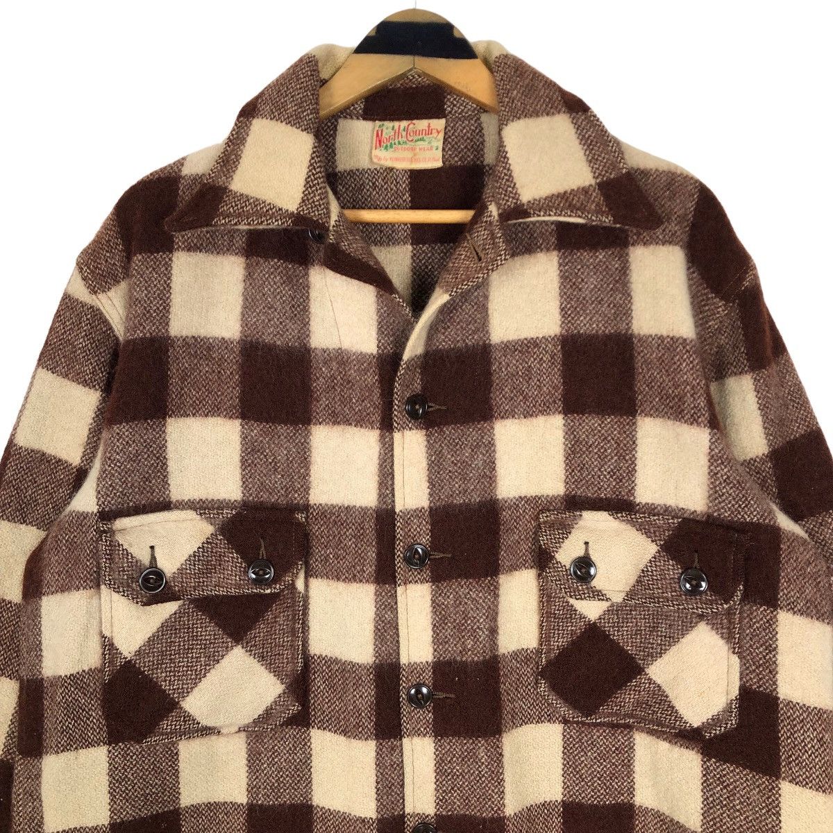 Flannel Vintage 90s North Country Wool Flannel Jacket Plaid Size US L / EU 52-54 / 3 - 5 Thumbnail