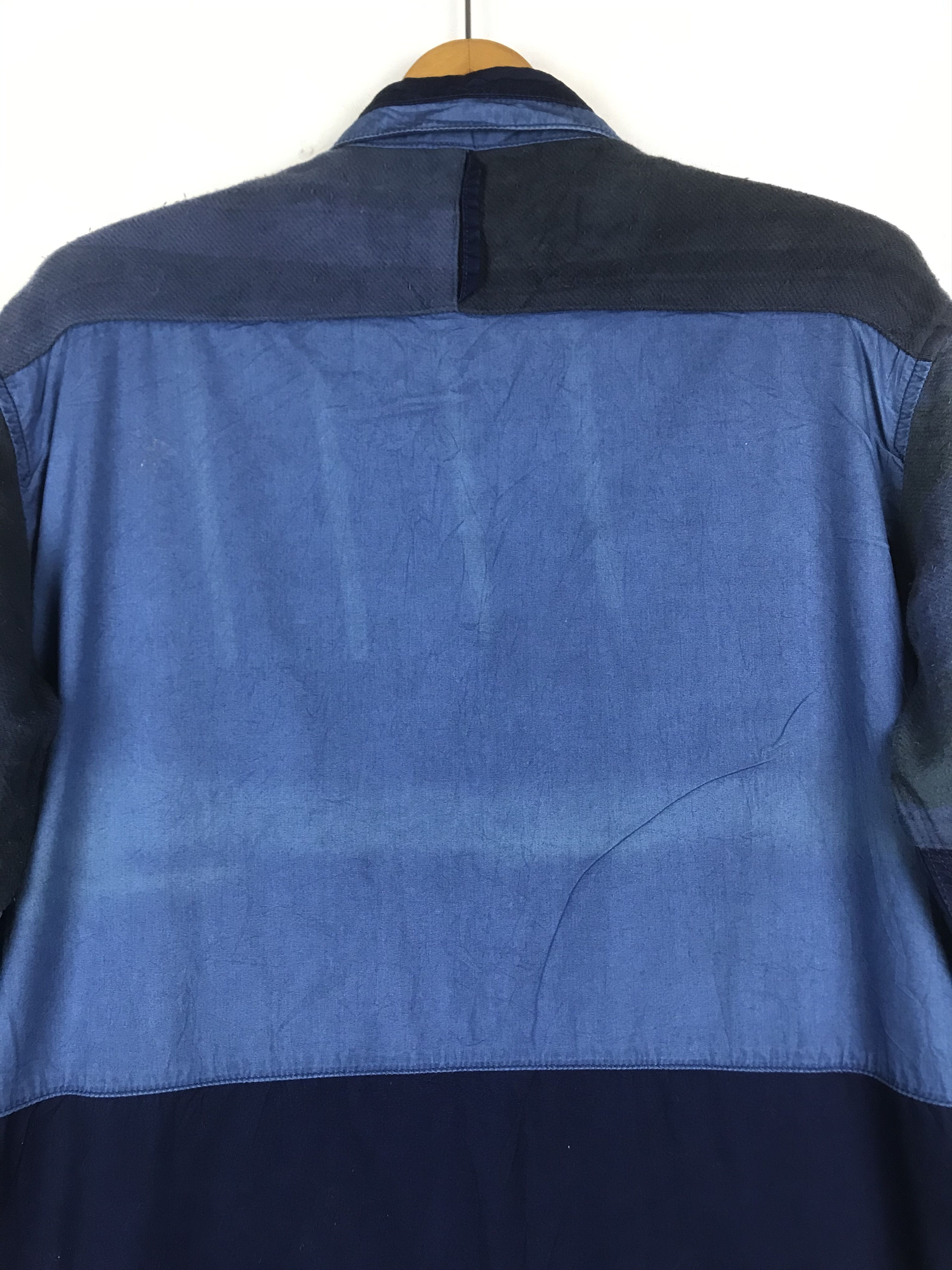 Issey Miyake NE-NET ISSEY MIYAKE INDIGO PATCWORK STYLE LONG SHIRT Size US M / EU 48-50 / 2 - 7 Thumbnail