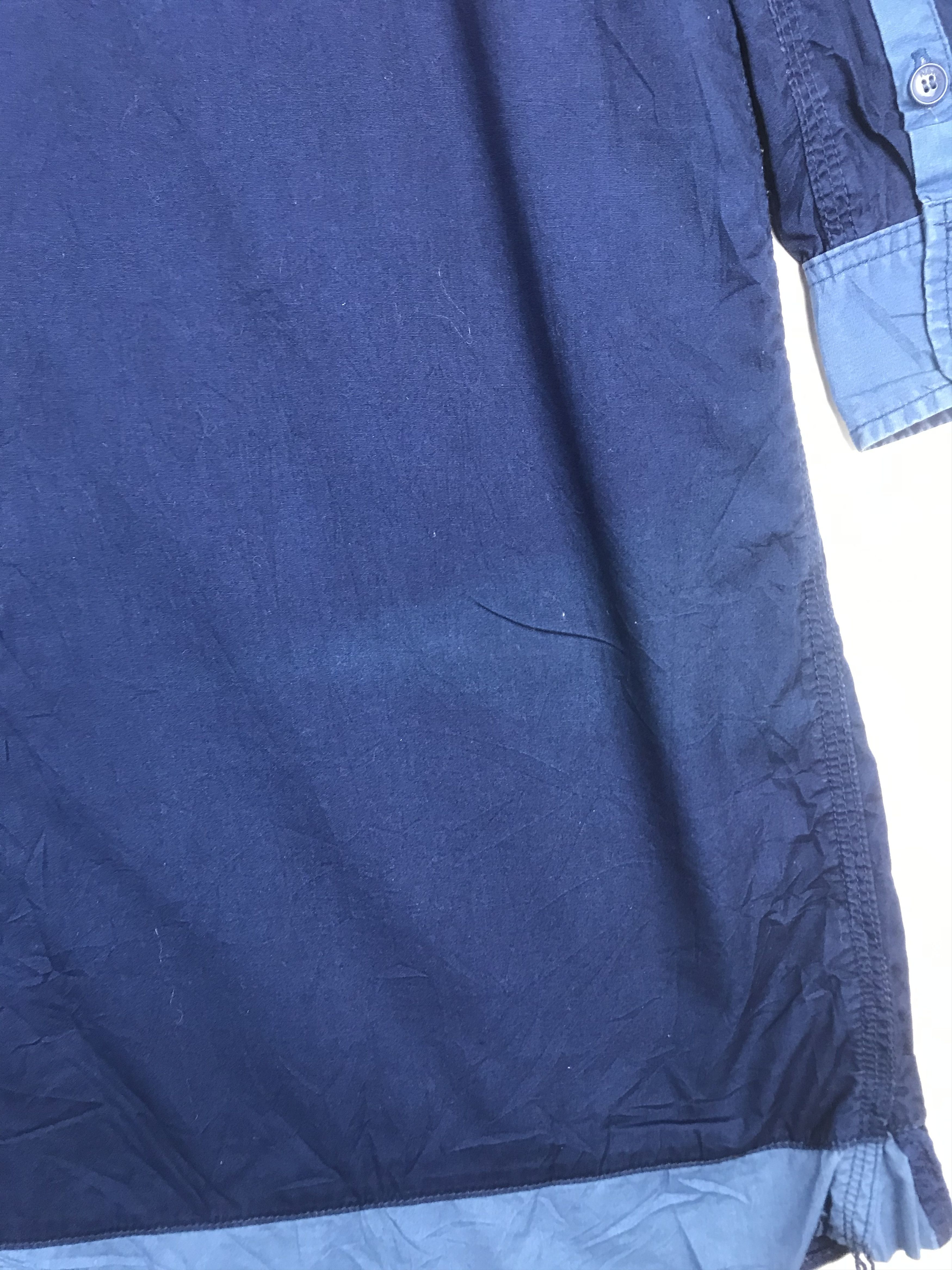 Issey Miyake NE-NET ISSEY MIYAKE INDIGO PATCWORK STYLE LONG SHIRT Size US M / EU 48-50 / 2 - 8 Thumbnail