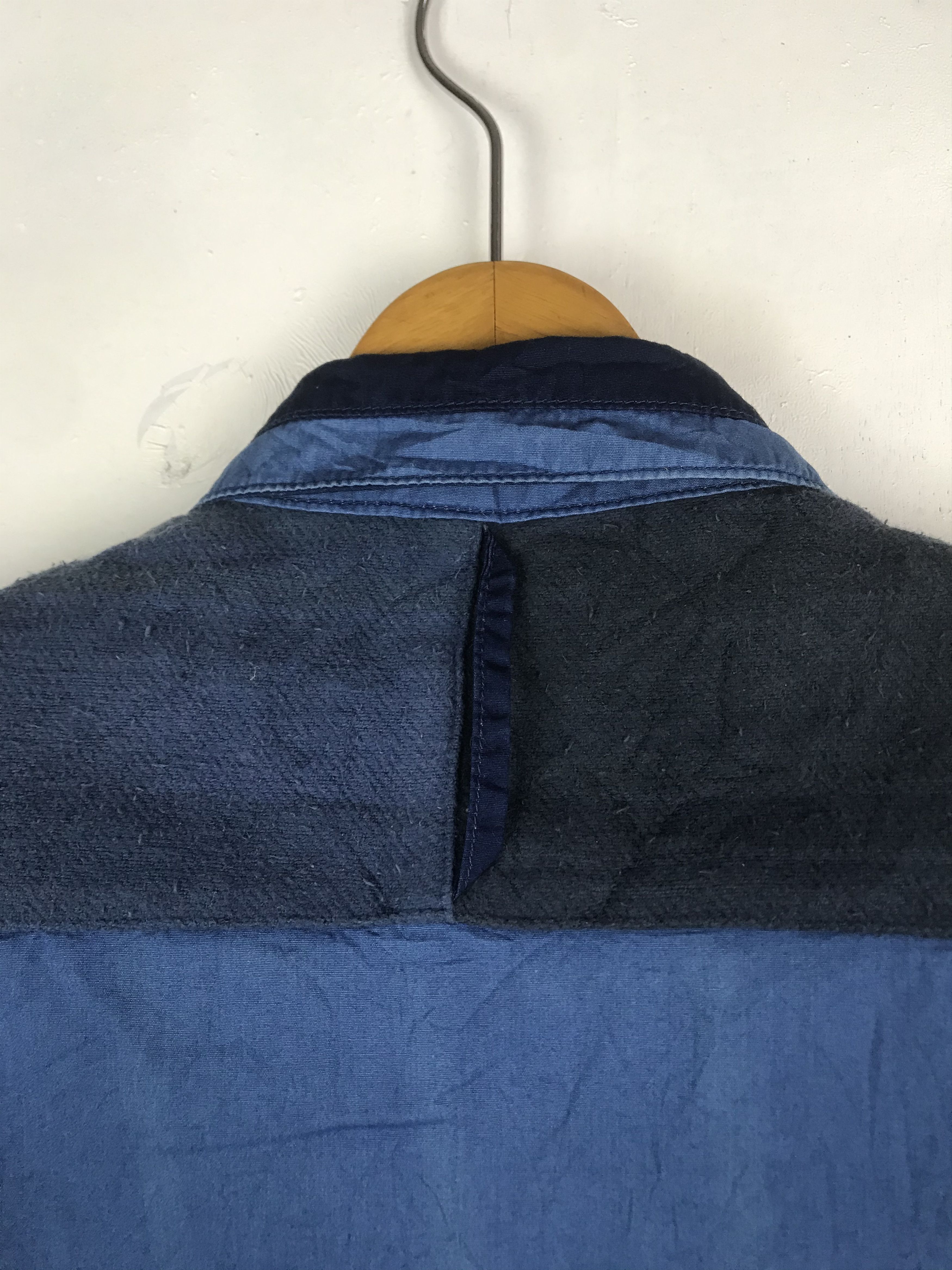 Issey Miyake NE-NET ISSEY MIYAKE INDIGO PATCWORK STYLE LONG SHIRT Size US M / EU 48-50 / 2 - 10 Thumbnail