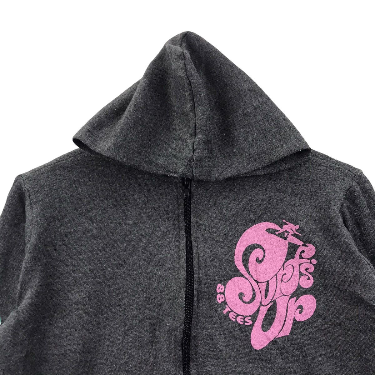 Vintage Vintage 90s 88 Tees HAWAII SURF’S UP Surfboard Grey Hoodie Size US M / EU 48-50 / 2 - 2 Thumbnail