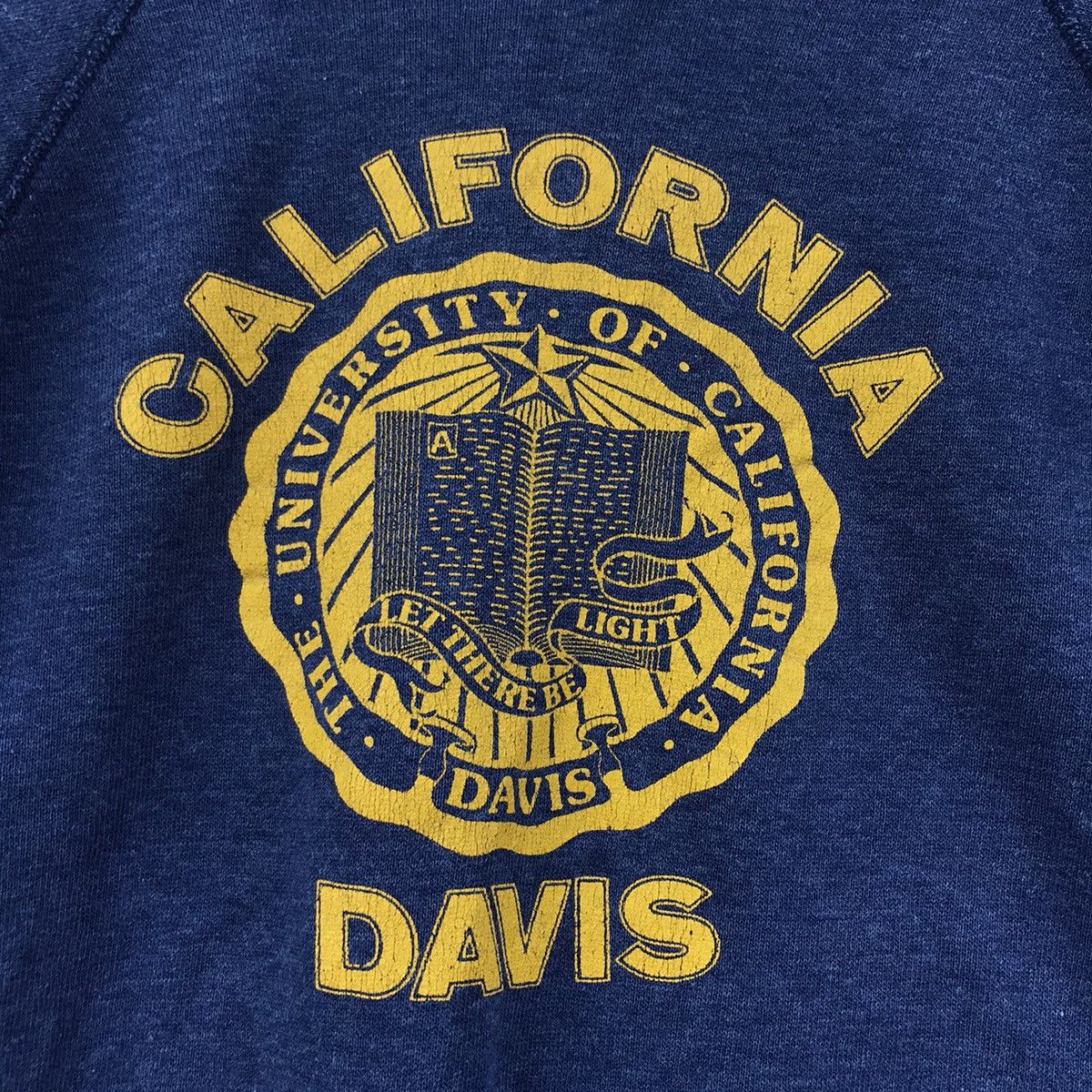 Vintage Vintage 80s UNIVERSITY Of CALIFORNIA DAVIS UsaBlueSweatshirt Size US M / EU 48-50 / 2 - 3 Thumbnail