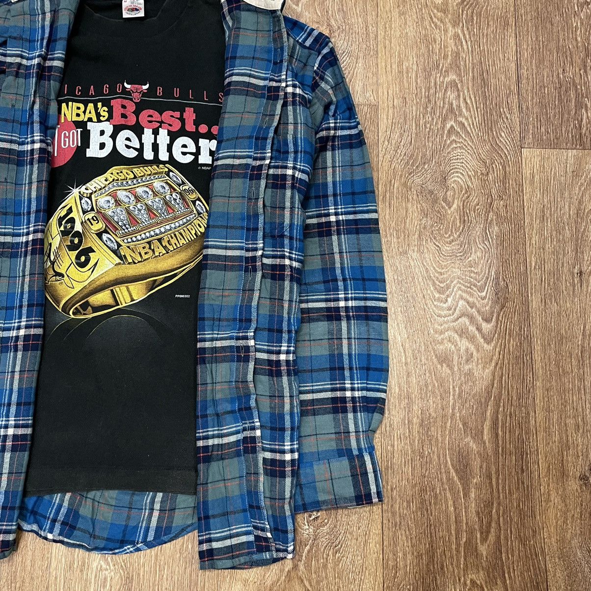 Flannel Vintage 90s Plaid Flannel Shirt Y2K Streetwear Checkered Size US XL / EU 56 / 4 - 2 Thumbnail