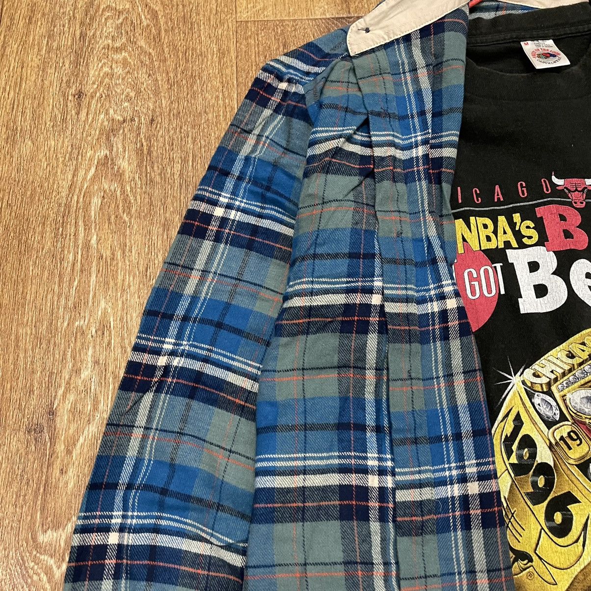 Flannel Vintage 90s Plaid Flannel Shirt Y2K Streetwear Checkered Size US XL / EU 56 / 4 - 4 Thumbnail