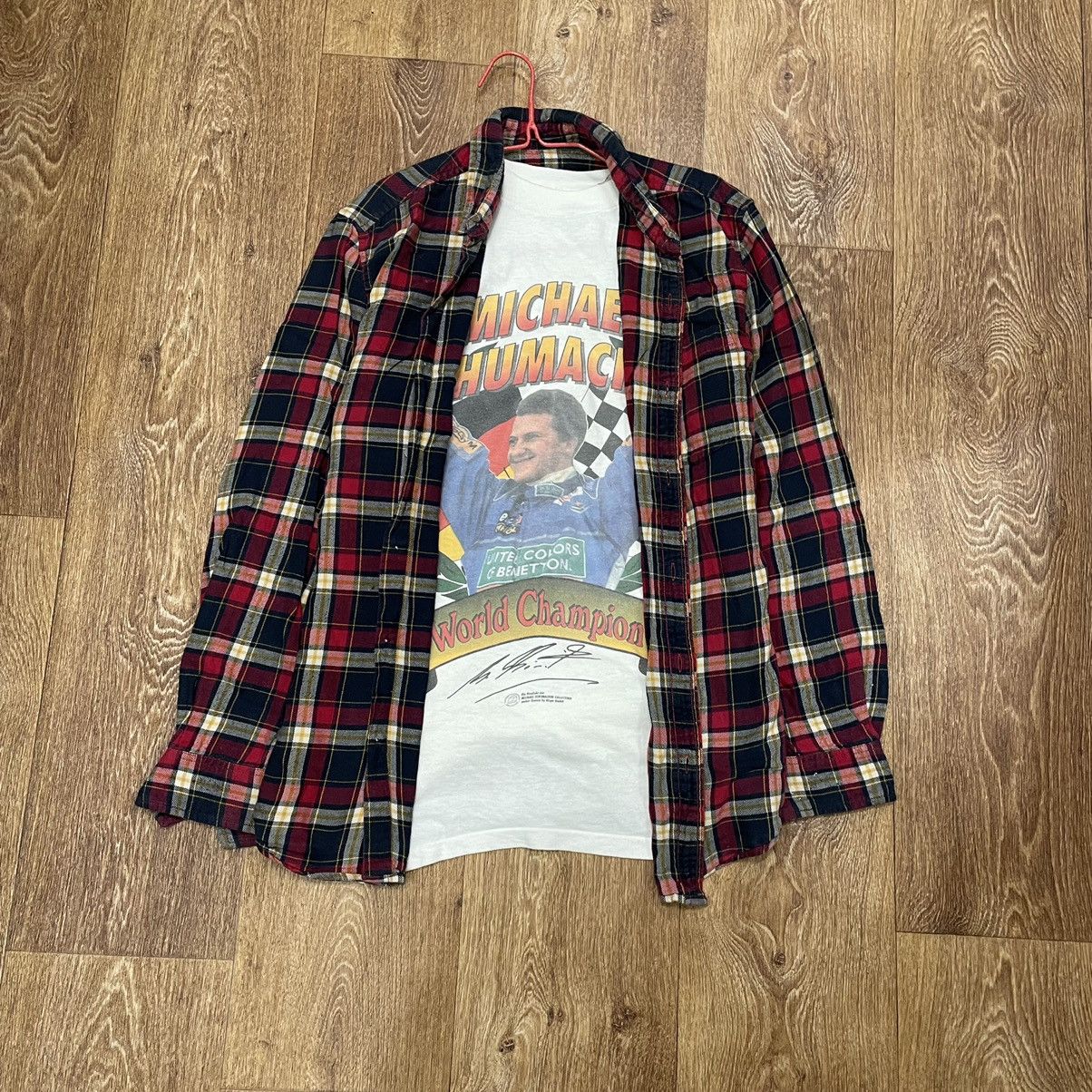 Vintage Vintage Y2K Graphic Tee Plaid Shirt Layering Streetwear M Size US M / EU 48-50 / 2 - 3 Thumbnail