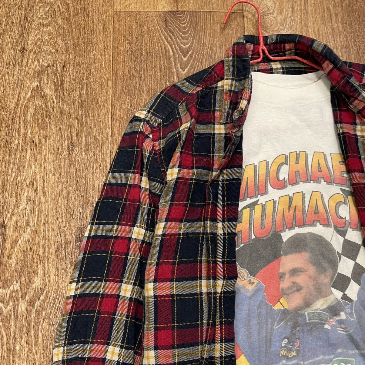 Vintage Vintage Y2K Graphic Tee Plaid Shirt Layering Streetwear M Size US M / EU 48-50 / 2 - 5 Thumbnail