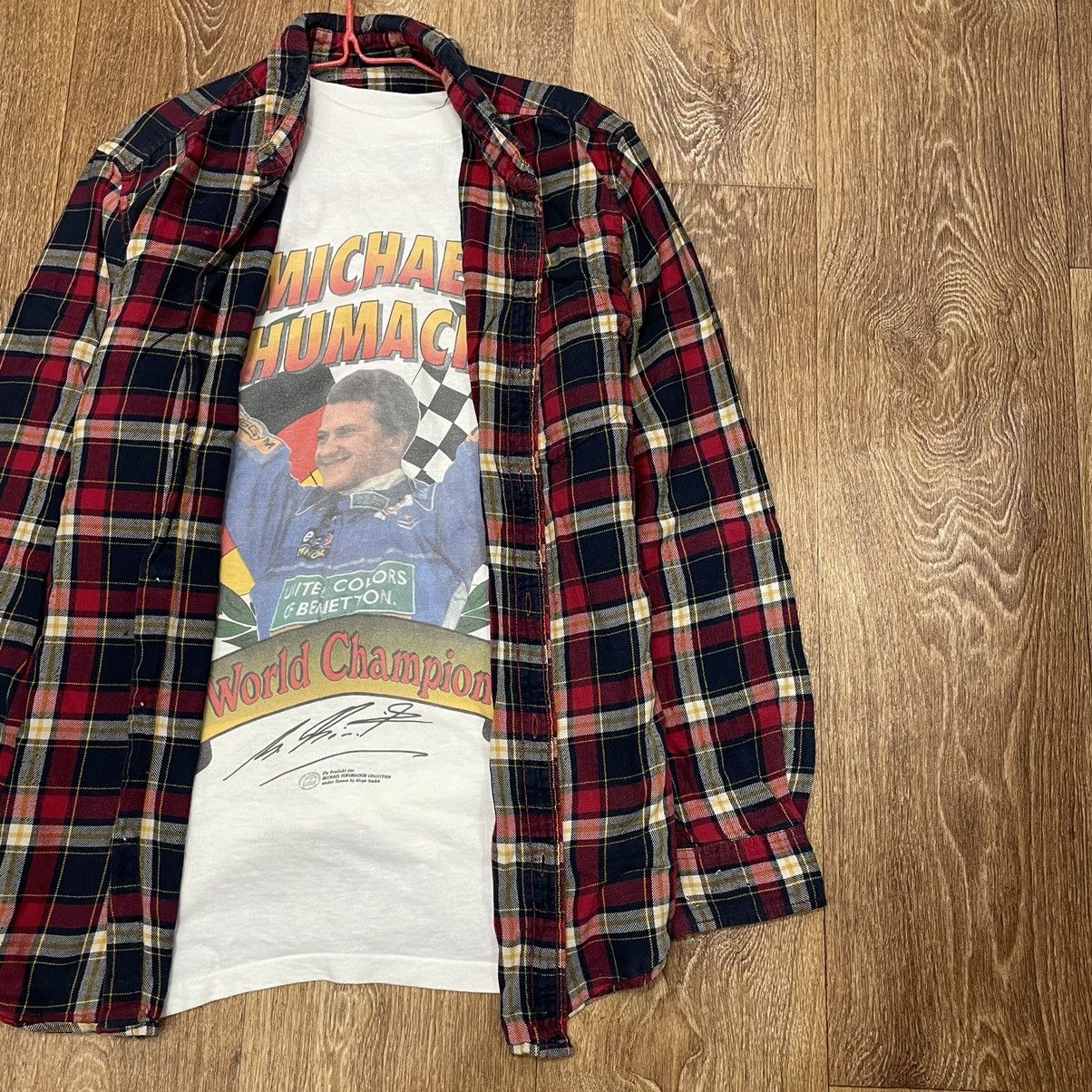 Vintage Vintage Y2K Graphic Tee Plaid Shirt Layering Streetwear M Size US M / EU 48-50 / 2 - 2 Thumbnail