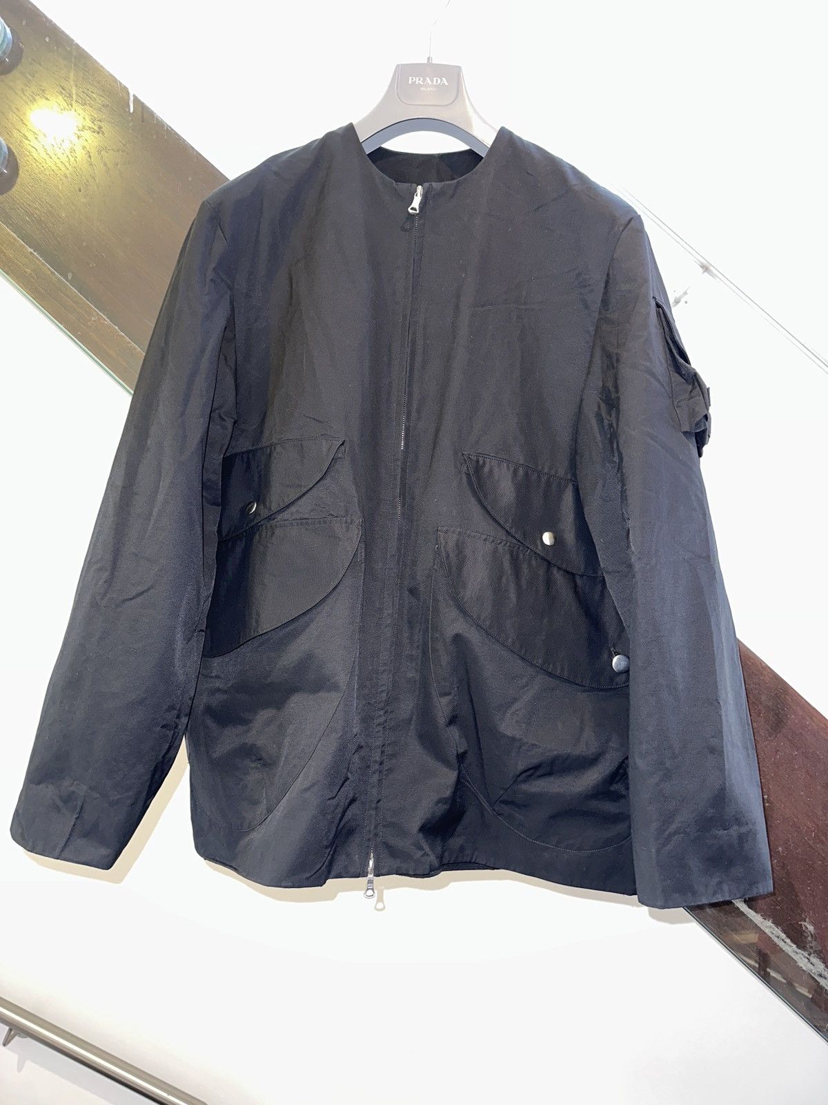 image of Kiko Kostadinov Ramon Rivera Cargo Jacket in Black, Men's (Size Large)