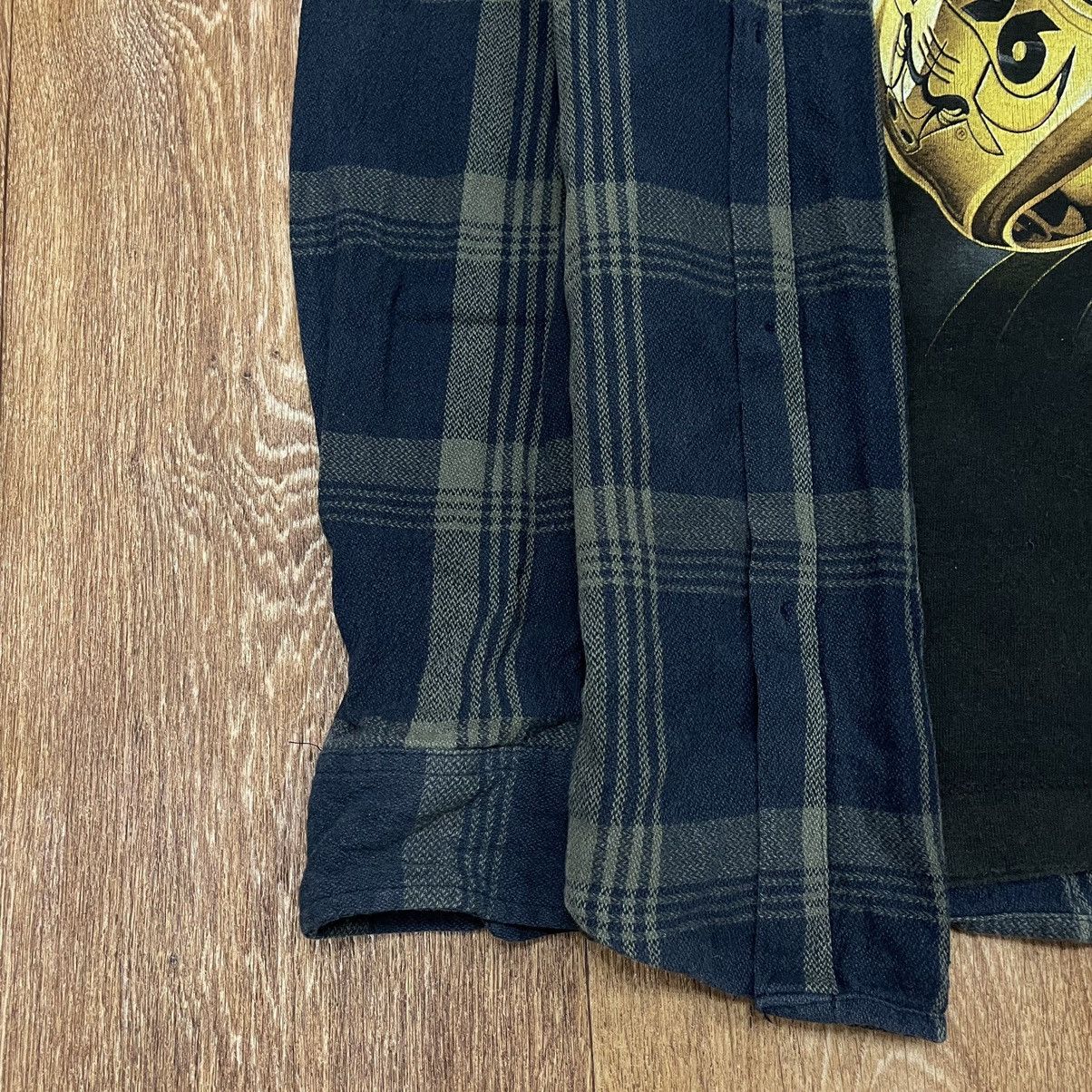 Vintage Vintage 90s Faded Navy Plaid Flannel Shirt Oversized Grail L Size US L / EU 52-54 / 3 - 2 Thumbnail