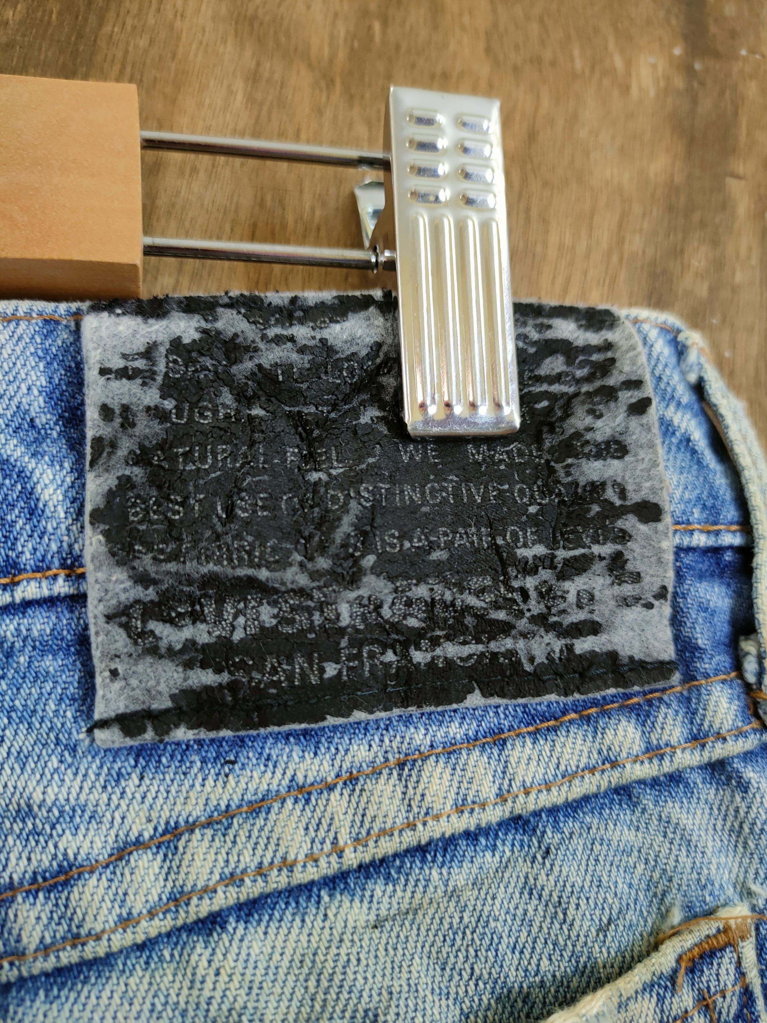 Levi's D Levis Big E ripped vintage distressed denim jeans #46-962 Size US 30 / EU 46 - 11 Thumbnail