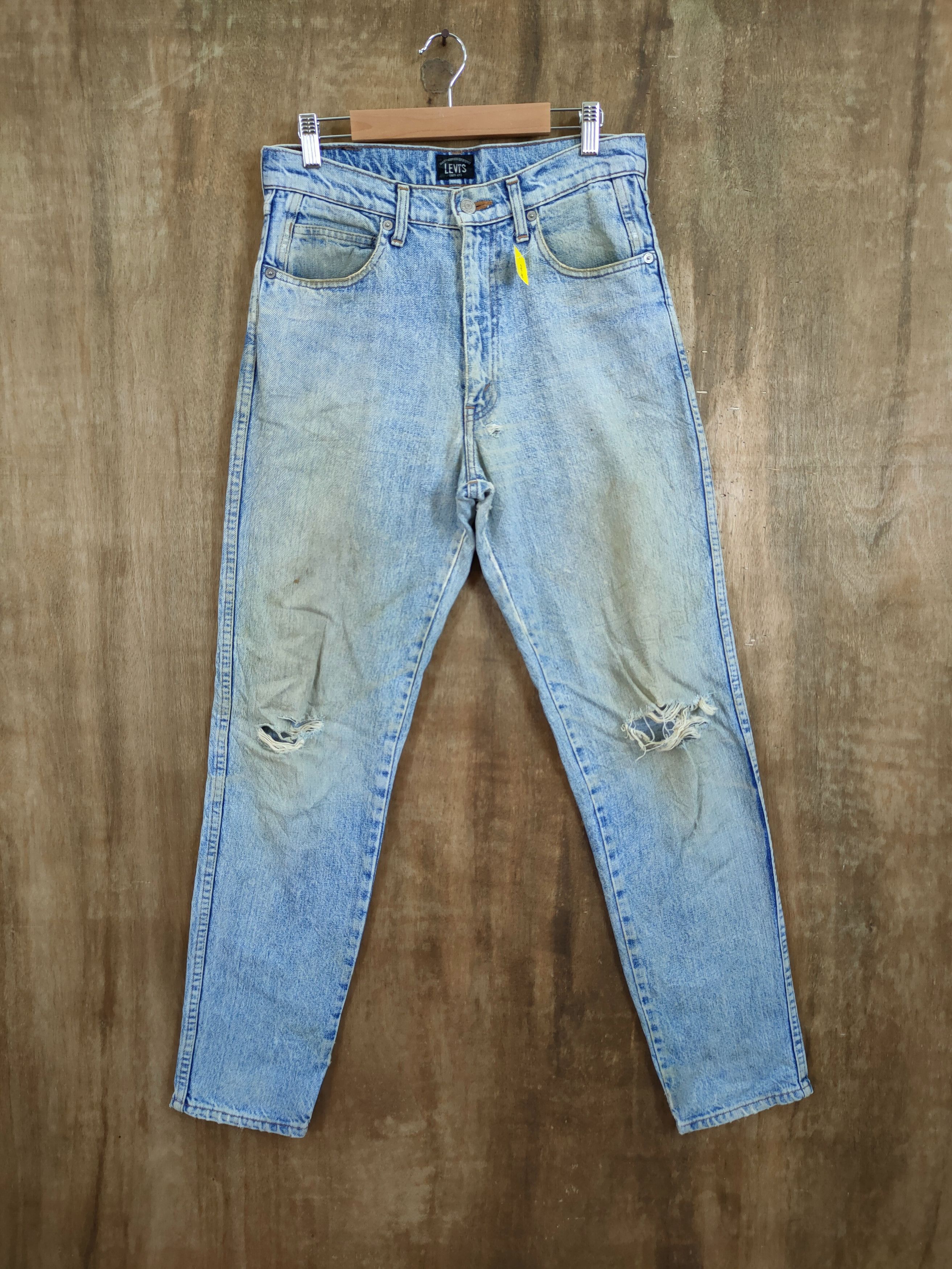 Levi's D Levis Big E ripped vintage distressed denim jeans #46-962 Size US 30 / EU 46 - 1 Thumbnail