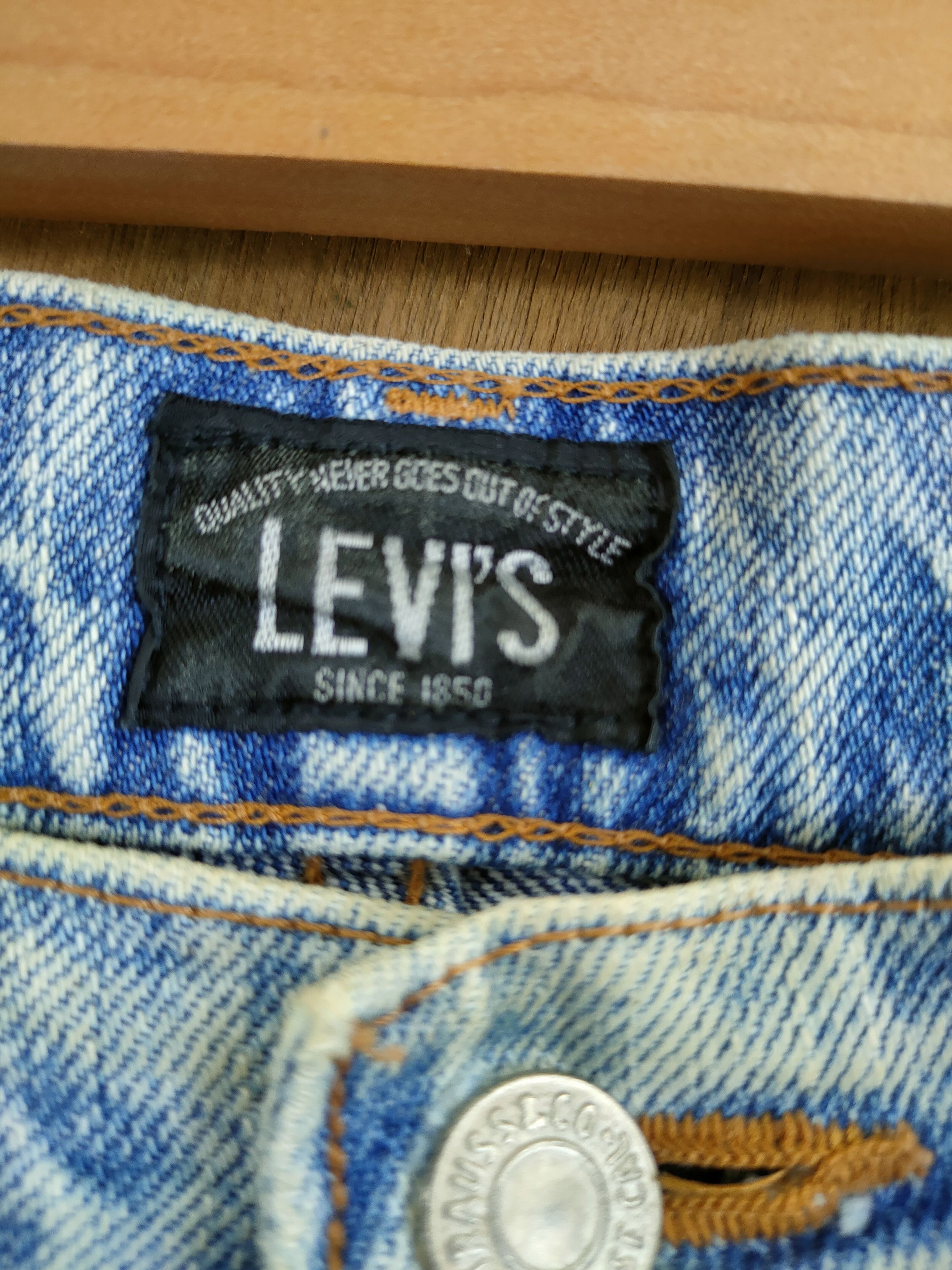 Levi's D Levis Big E ripped vintage distressed denim jeans #46-962 Size US 30 / EU 46 - 6 Thumbnail