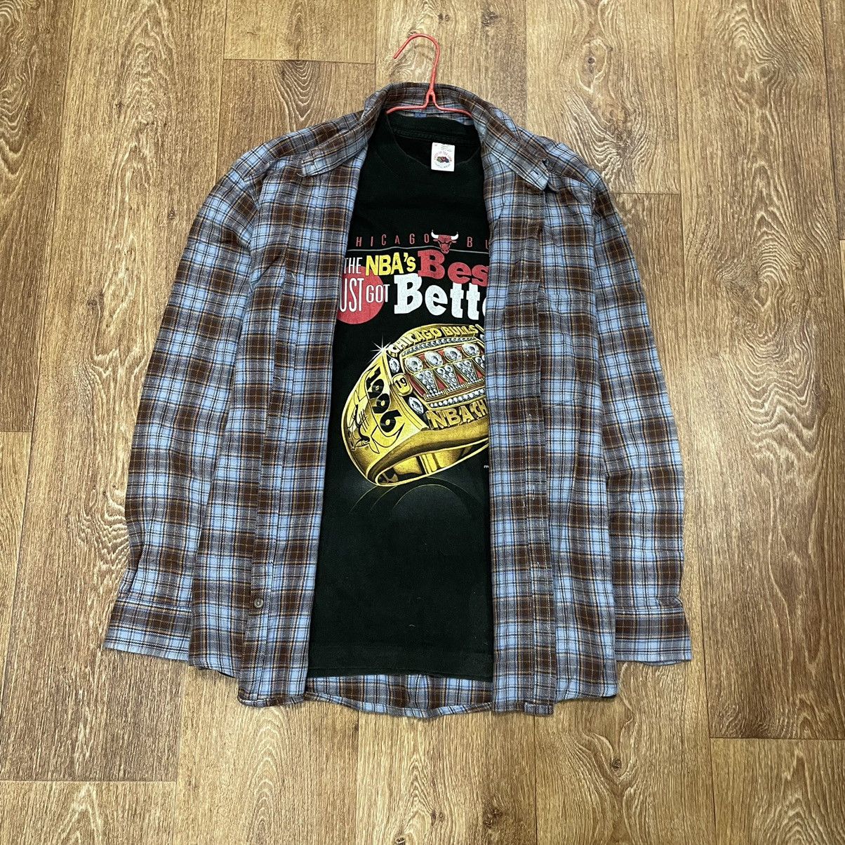 Vintage Vintage 90s Checkered Shirt Grunge Skate Layering Baggy L Size US L / EU 52-54 / 3 - 1 Thumbnail