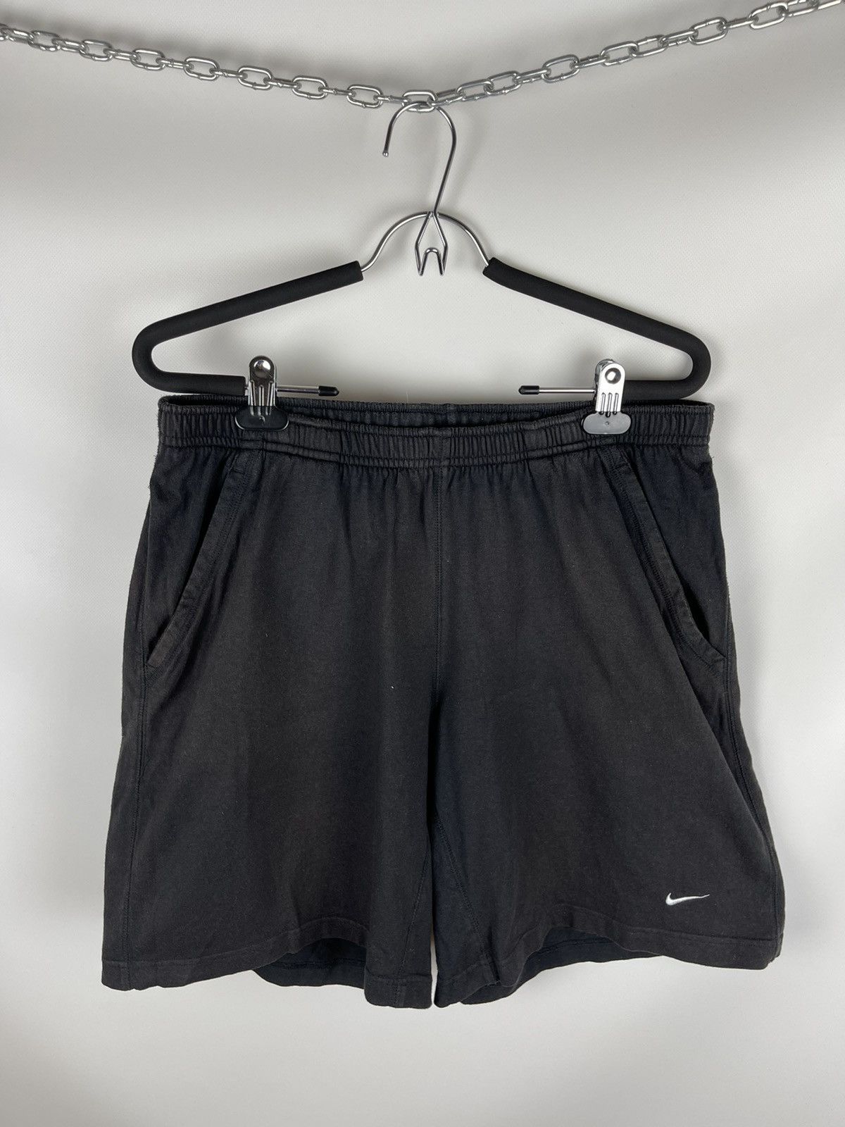 Nike Nike Vintage y2k washed black cotton shorts Size US 34 / EU 50 - 1 Thumbnail