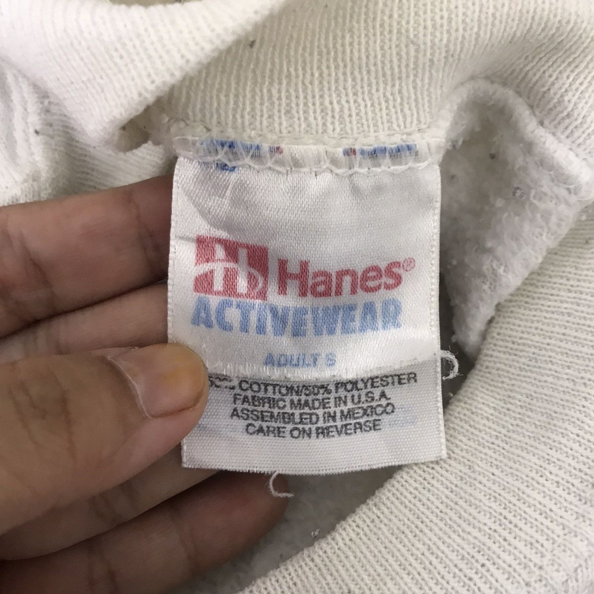 Hanes Vintage INDIES By Hanes Stripes Band White Sweatshirt Size US S / EU 44-46 / 1 - 4 Thumbnail