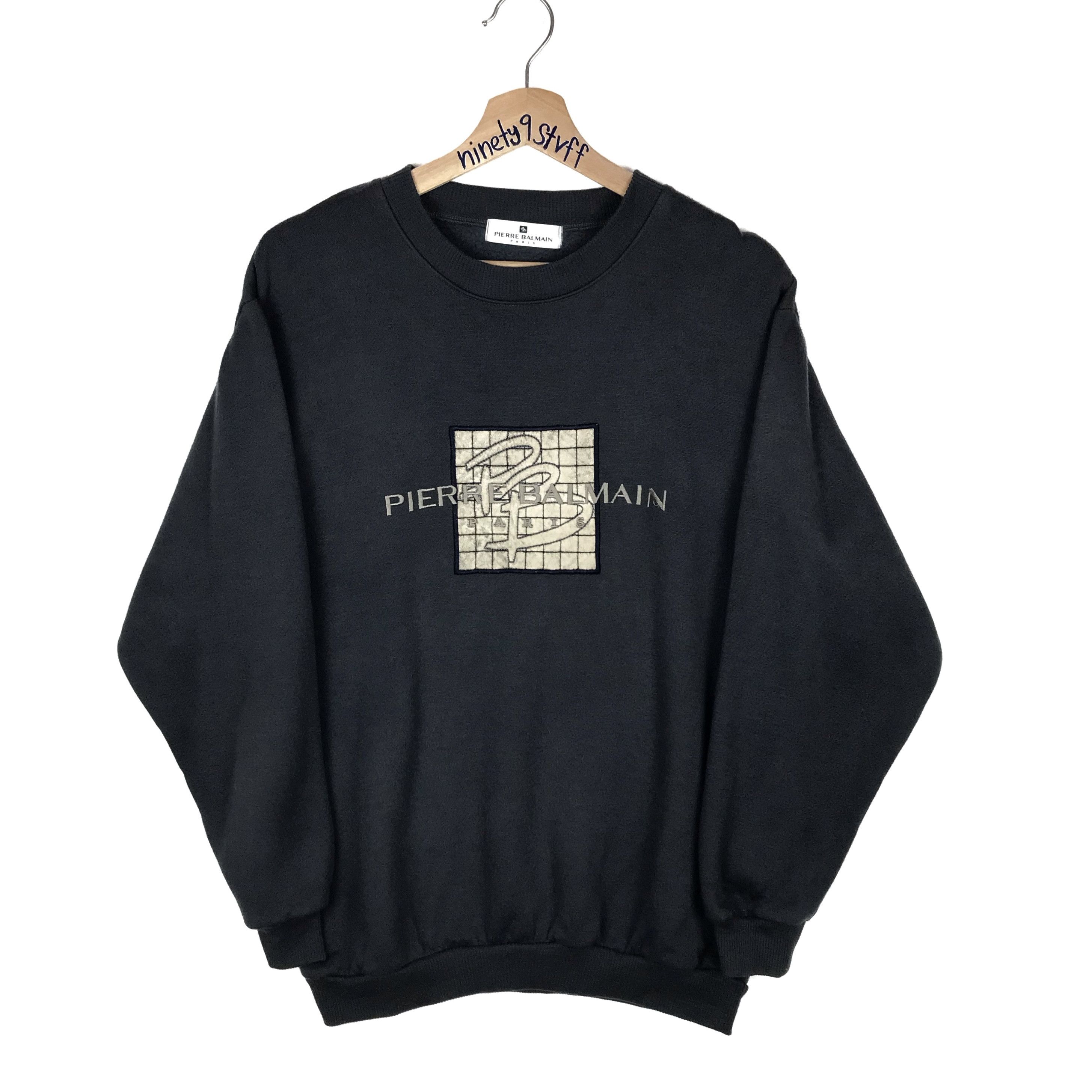 Pierre Balmain Vintage Pierre Balmain Paris Embroidered Spell Sweatshirt Size US S / EU 44-46 / 1 - 1 Thumbnail