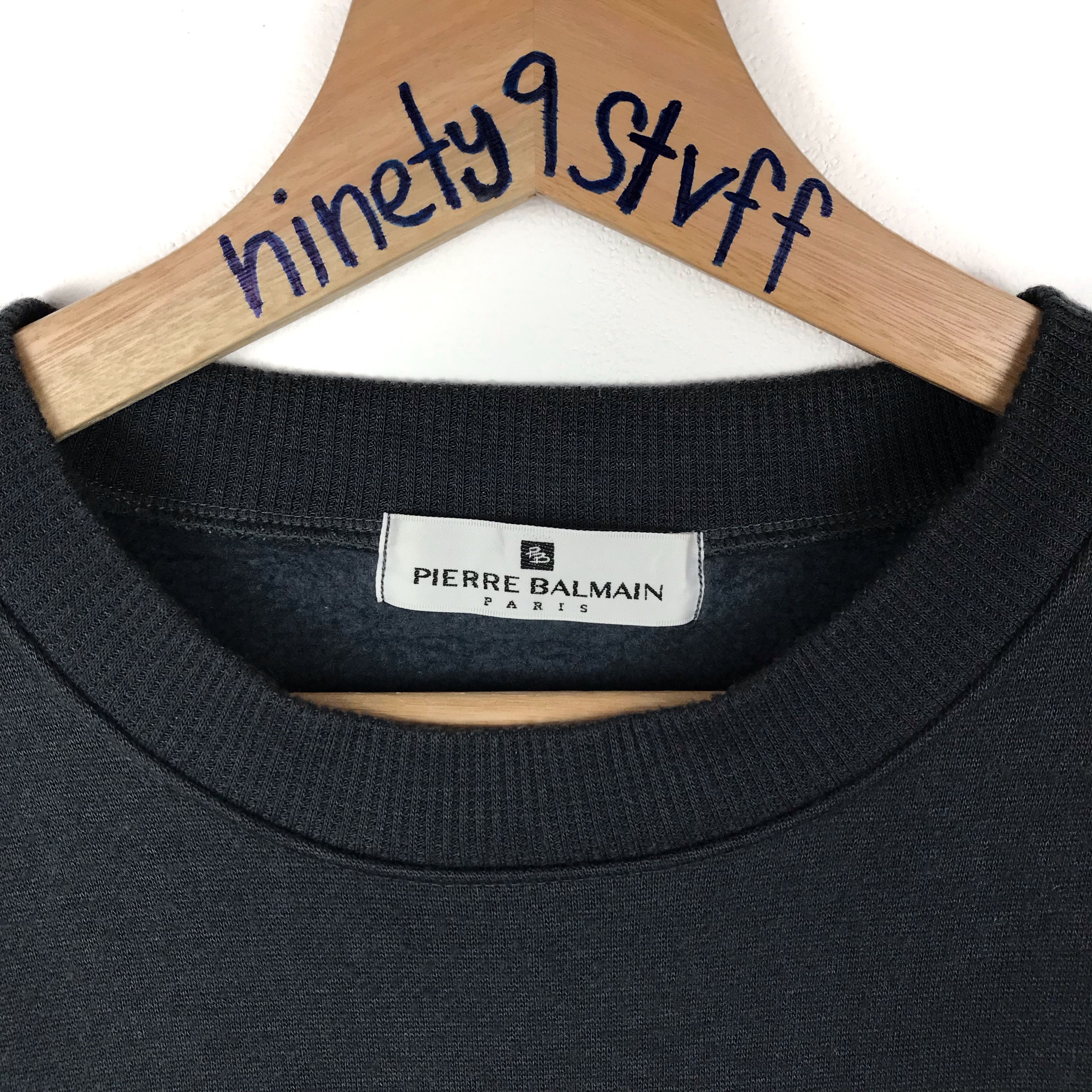 Pierre Balmain Vintage Pierre Balmain Paris Embroidered Spell Sweatshirt Size US S / EU 44-46 / 1 - 4 Thumbnail