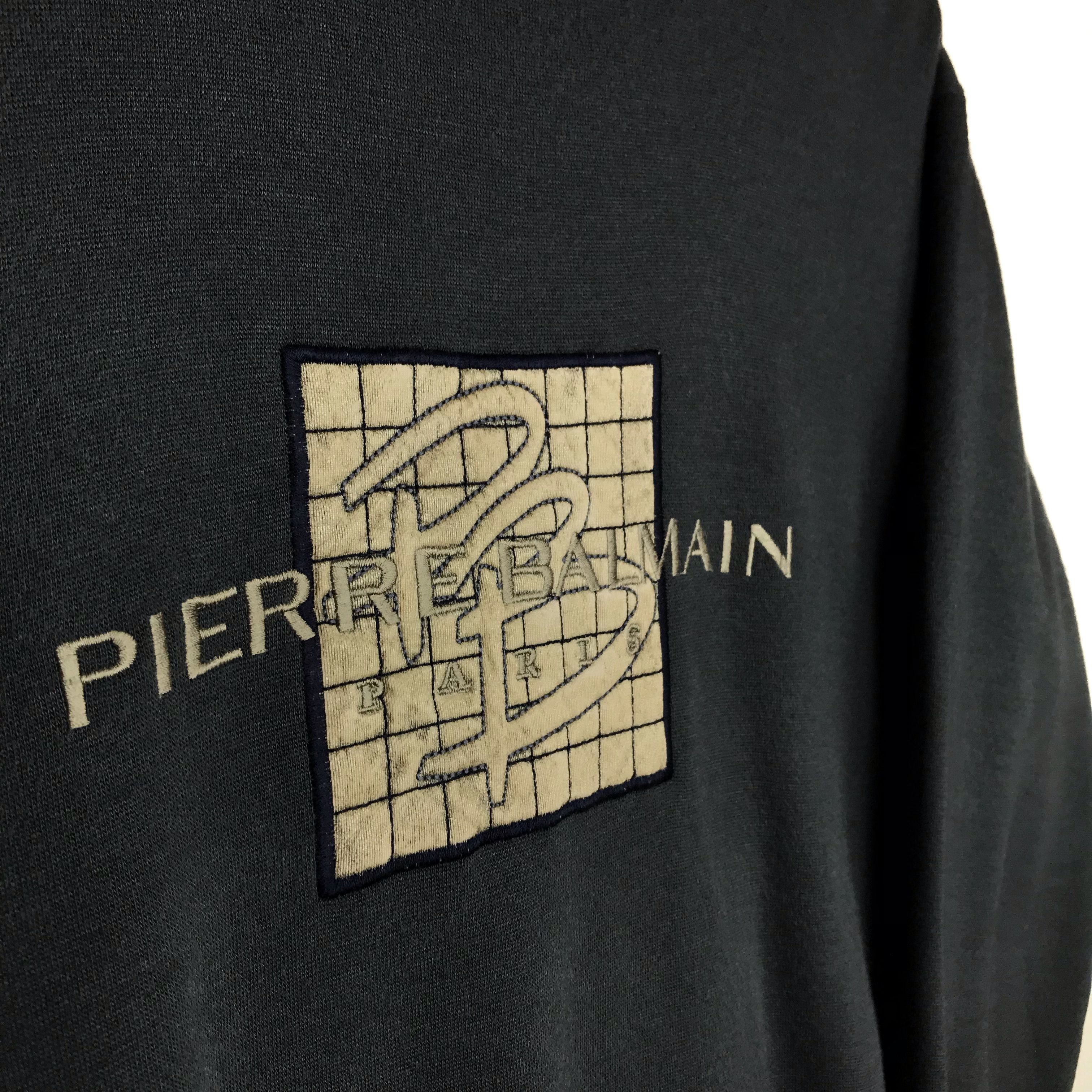 Pierre Balmain Vintage Pierre Balmain Paris Embroidered Spell Sweatshirt Size US S / EU 44-46 / 1 - 3 Thumbnail