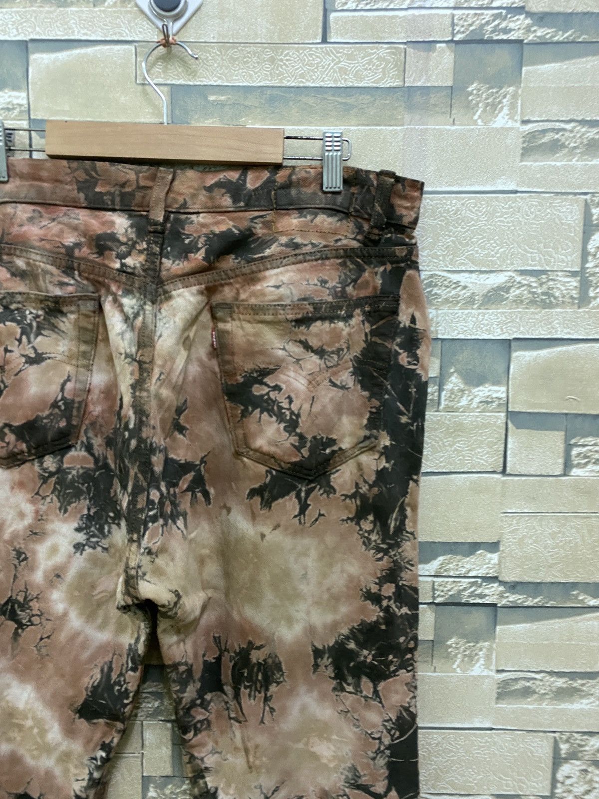 Levi's × Vintage Vintage Levi's 501 Tye Dye Crumple Smoked Denim Jeans Size US 34 / EU 50 - 13 Thumbnail
