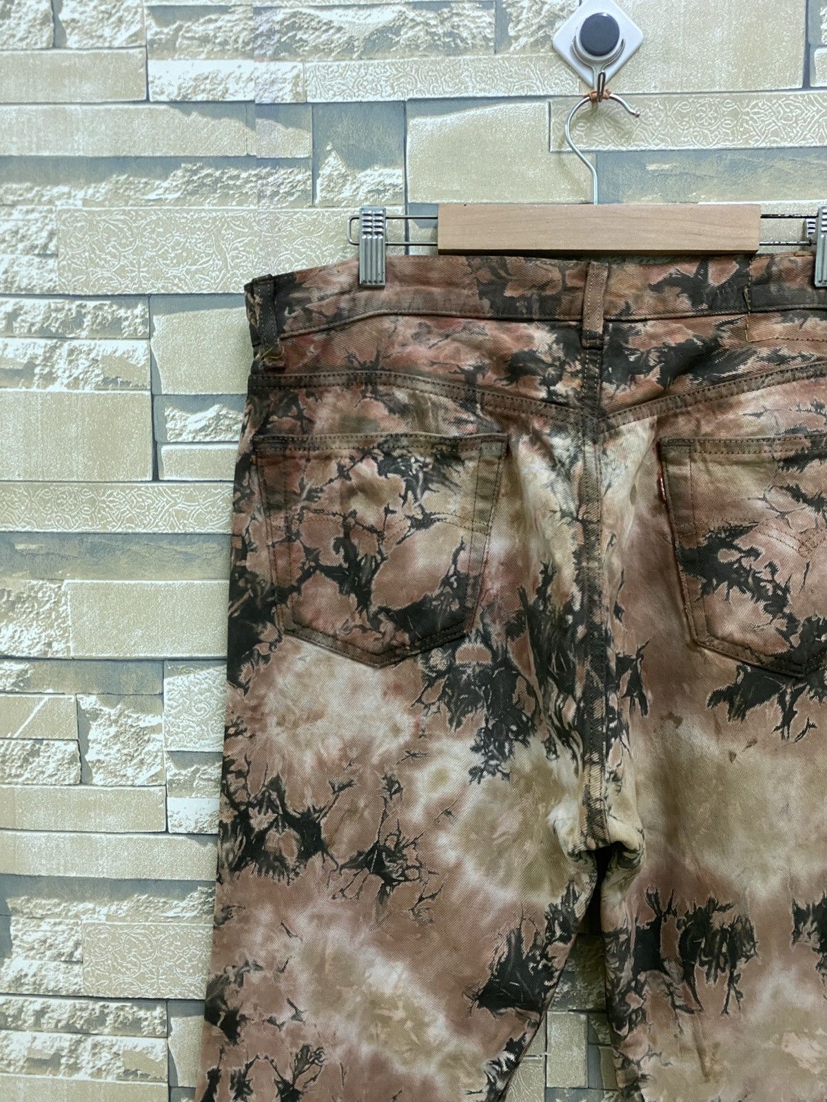 Levi's × Vintage Vintage Levi's 501 Tye Dye Crumple Smoked Denim Jeans Size US 34 / EU 50 - 12 Thumbnail