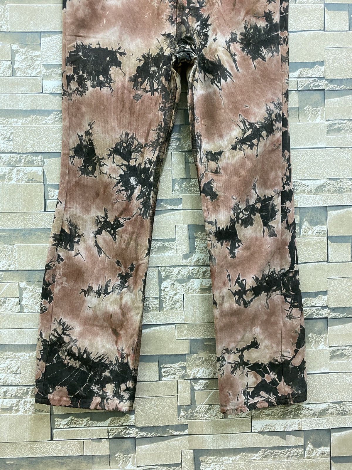 Levi's × Vintage Vintage Levi's 501 Tye Dye Crumple Smoked Denim Jeans Size US 34 / EU 50 - 6 Thumbnail