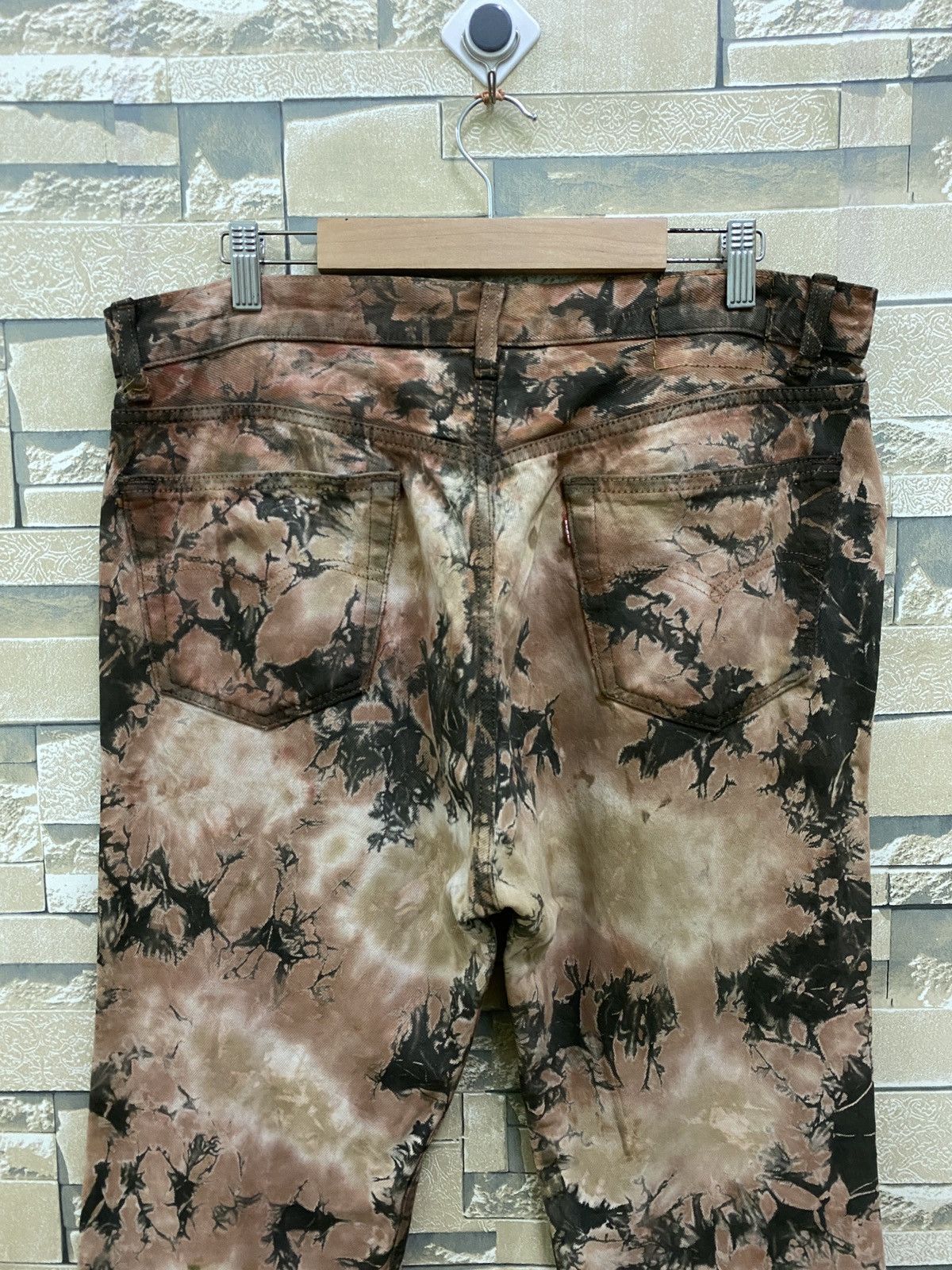 Levi's × Vintage Vintage Levi's 501 Tye Dye Crumple Smoked Denim Jeans Size US 34 / EU 50 - 11 Thumbnail
