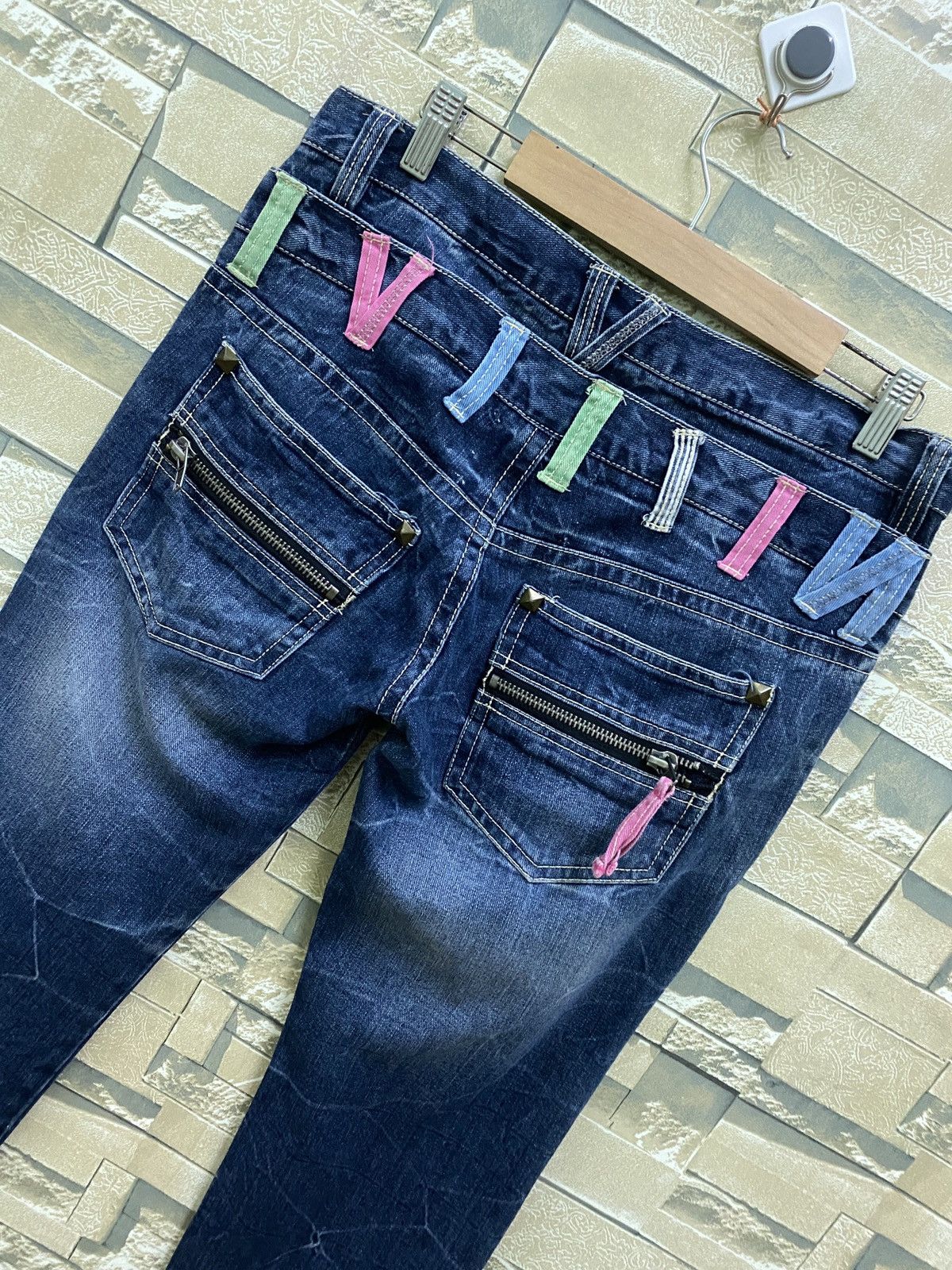 Designer × Japanese Brand × Vintage Vintage REALISM Double Waist Low Rise Patches Acid Wash Size US 30 / EU 46 - 13 Thumbnail