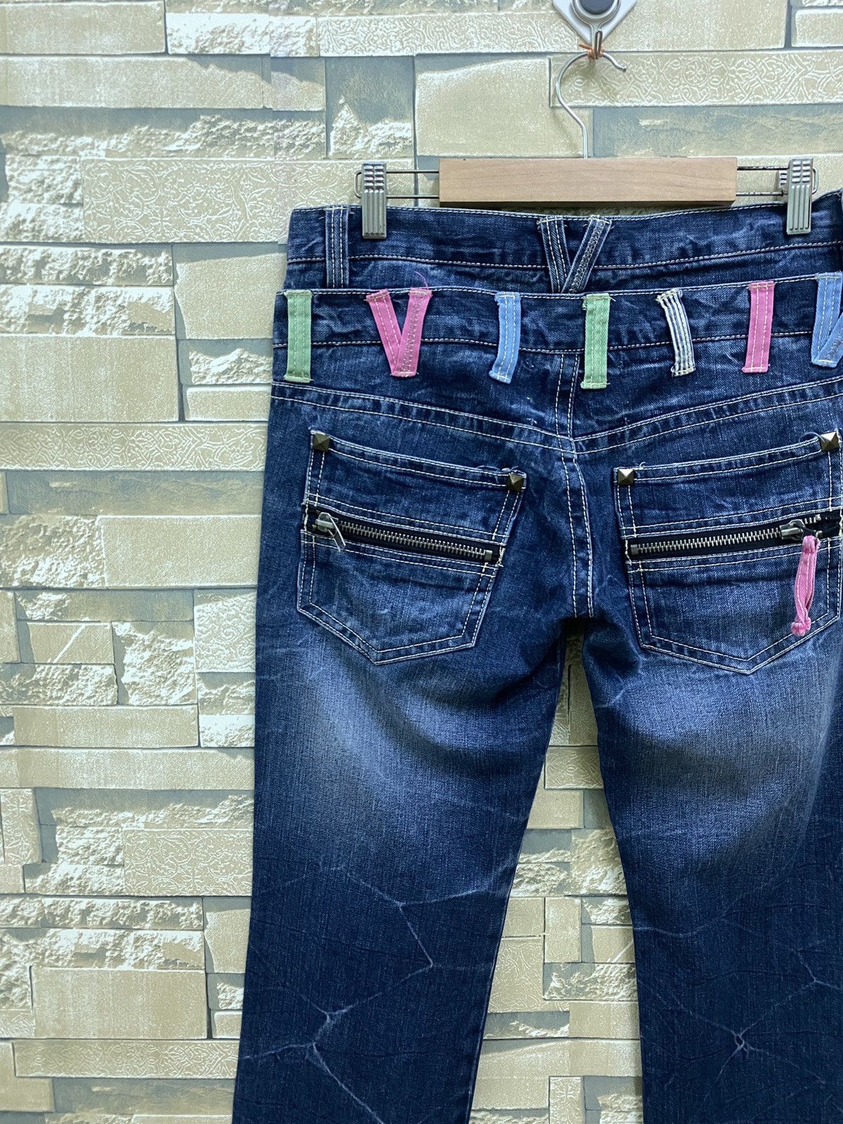 Designer × Japanese Brand × Vintage Vintage REALISM Double Waist Low Rise Patches Acid Wash Size US 30 / EU 46 - 10 Thumbnail